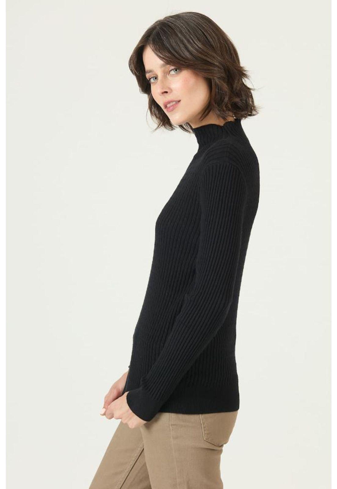 Sweater negro trenzas PRIVILEGE 2657-2