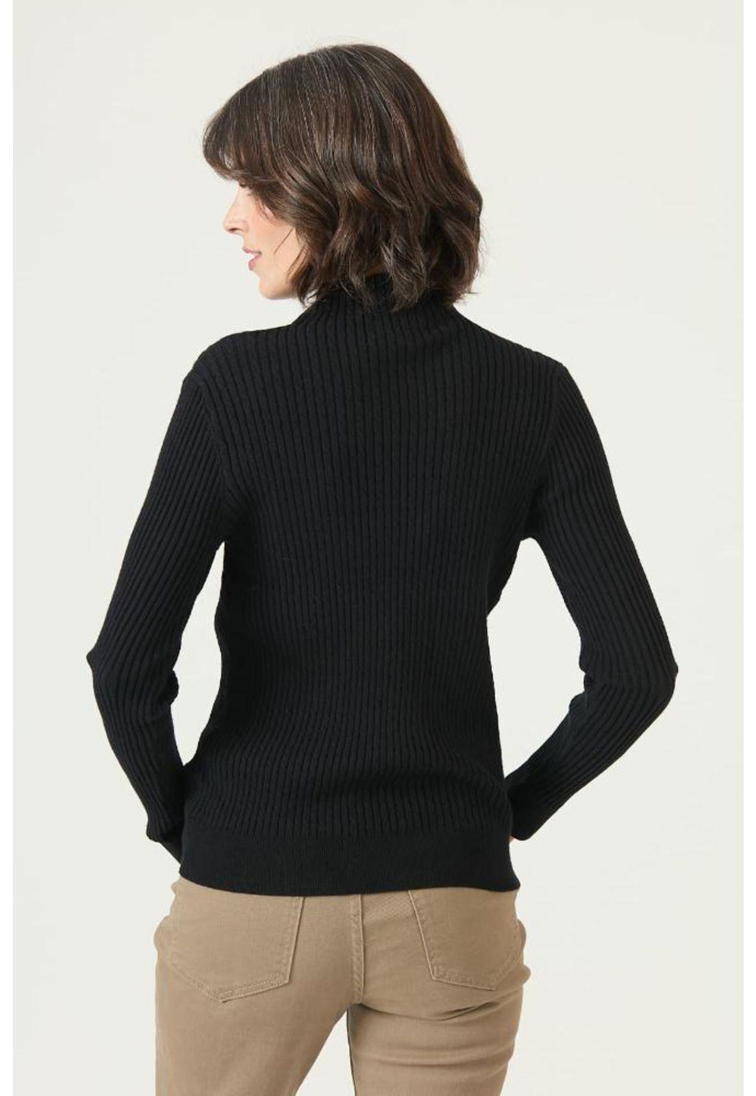 Sweater negro trenzas PRIVILEGE 2657-3