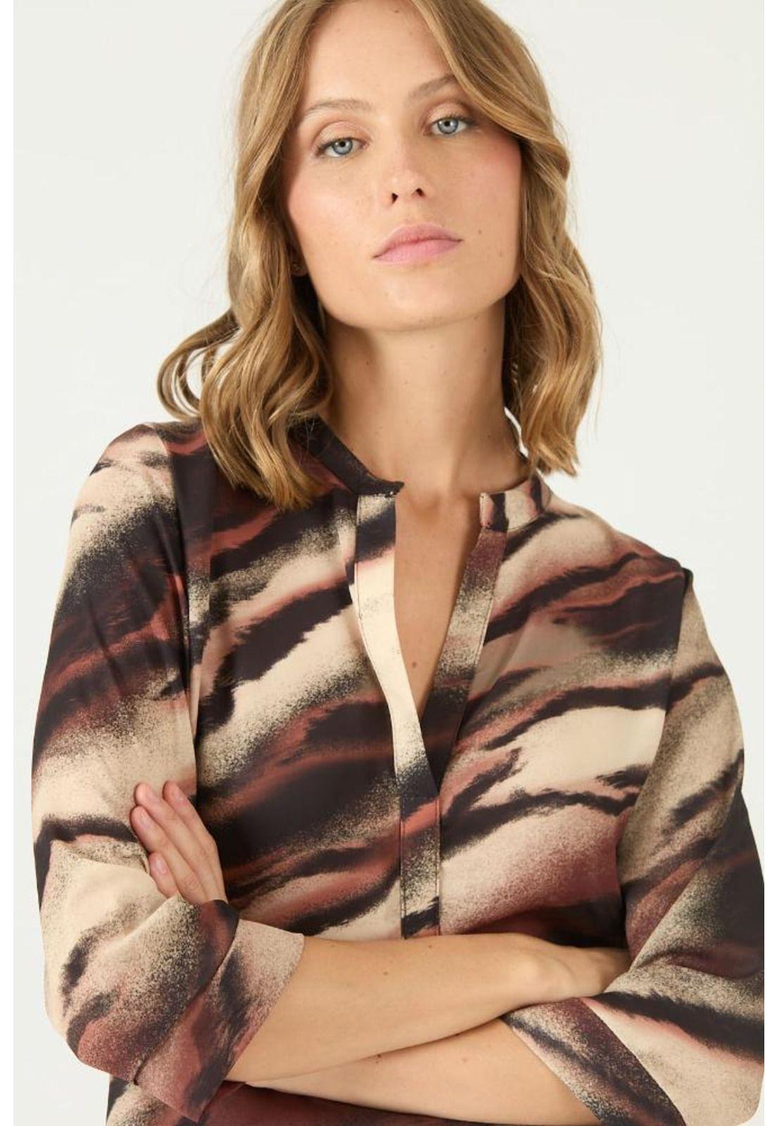 Blusa beige estampada PRIVILEGE 2387-1