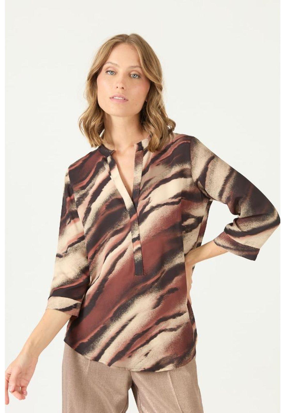 Blusa beige estampada PRIVILEGE 2387-2