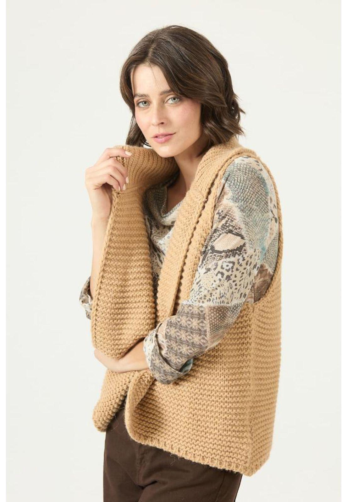 Tapado con lana tejido camel PRIVILEGE 2762-1
