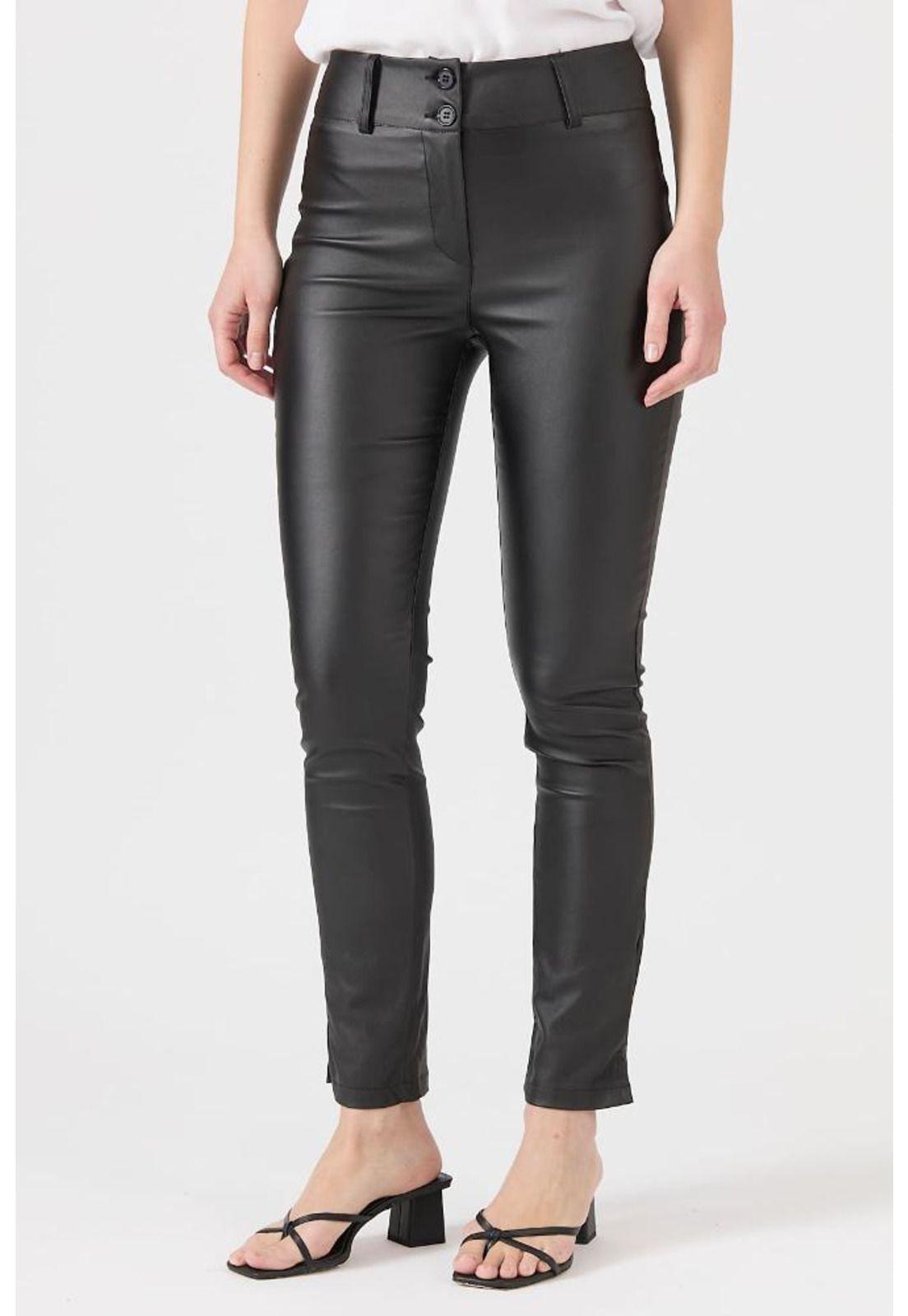 Pantalon de ecocuero skinny negro PRIVILEGE 1429-1