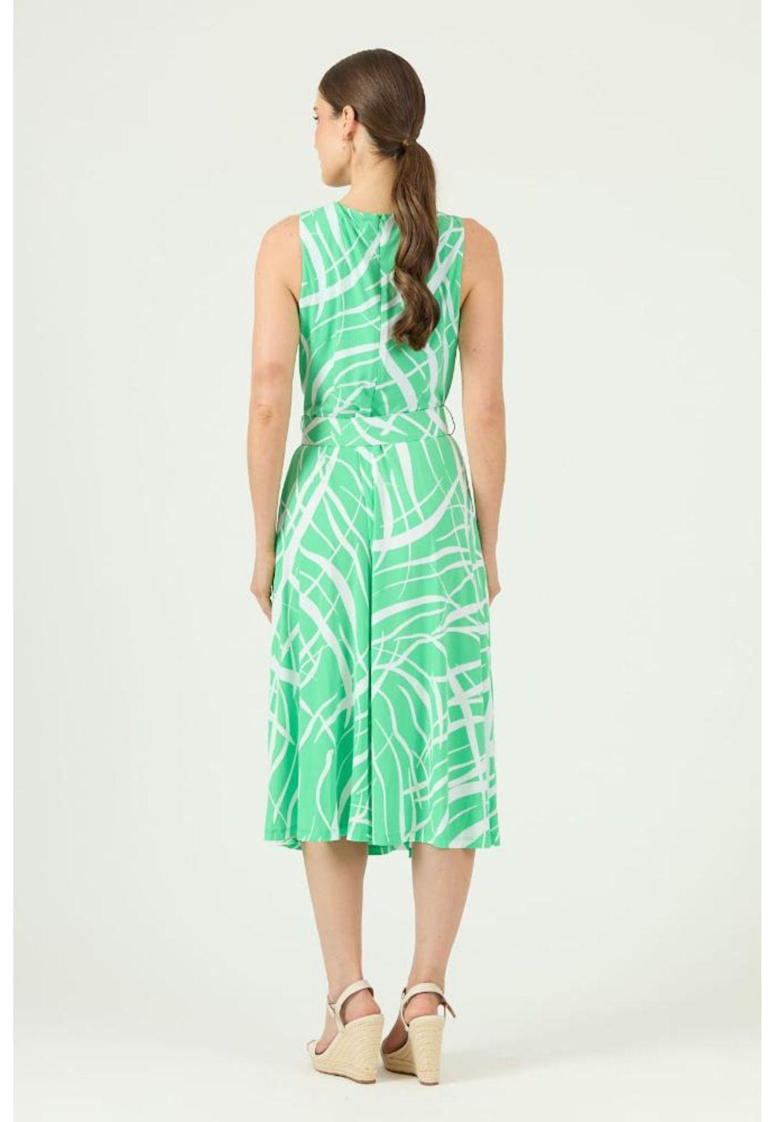 Vestido verde estampado PRIVILEGE 1376-3