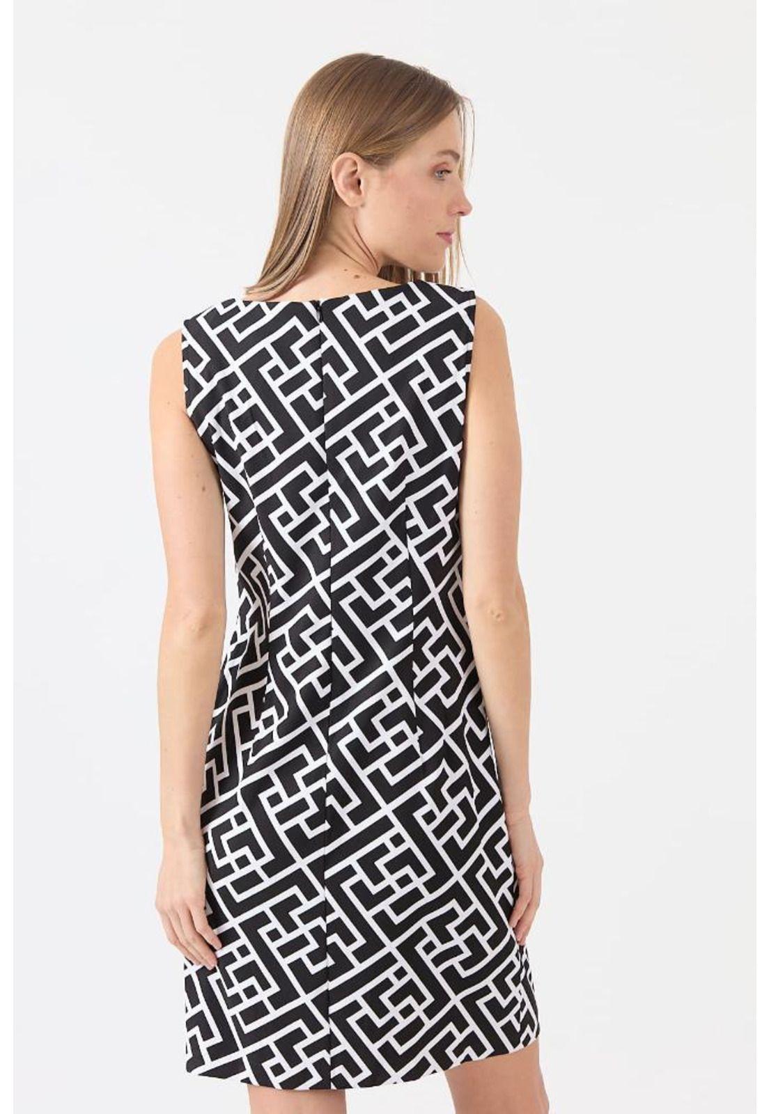 Vestido negro estampado PRIVILEGE 1134-3