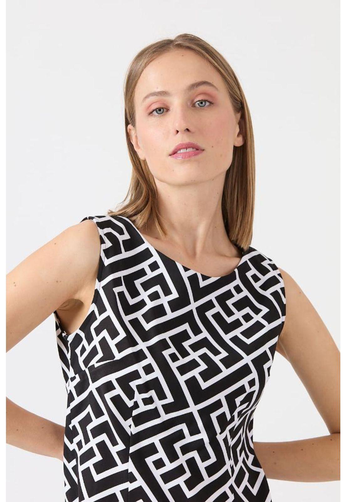 Vestido negro estampado PRIVILEGE 1134-4