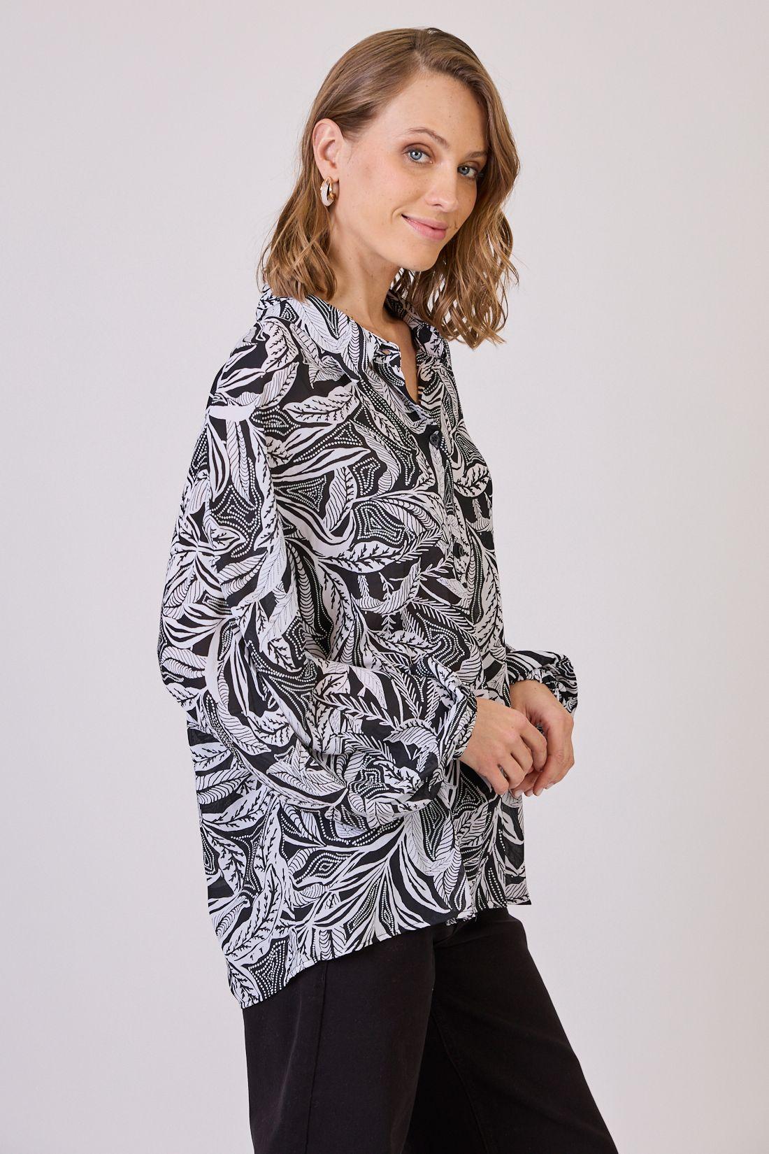 Blusa Estamplado Negra Cod 4520606-2