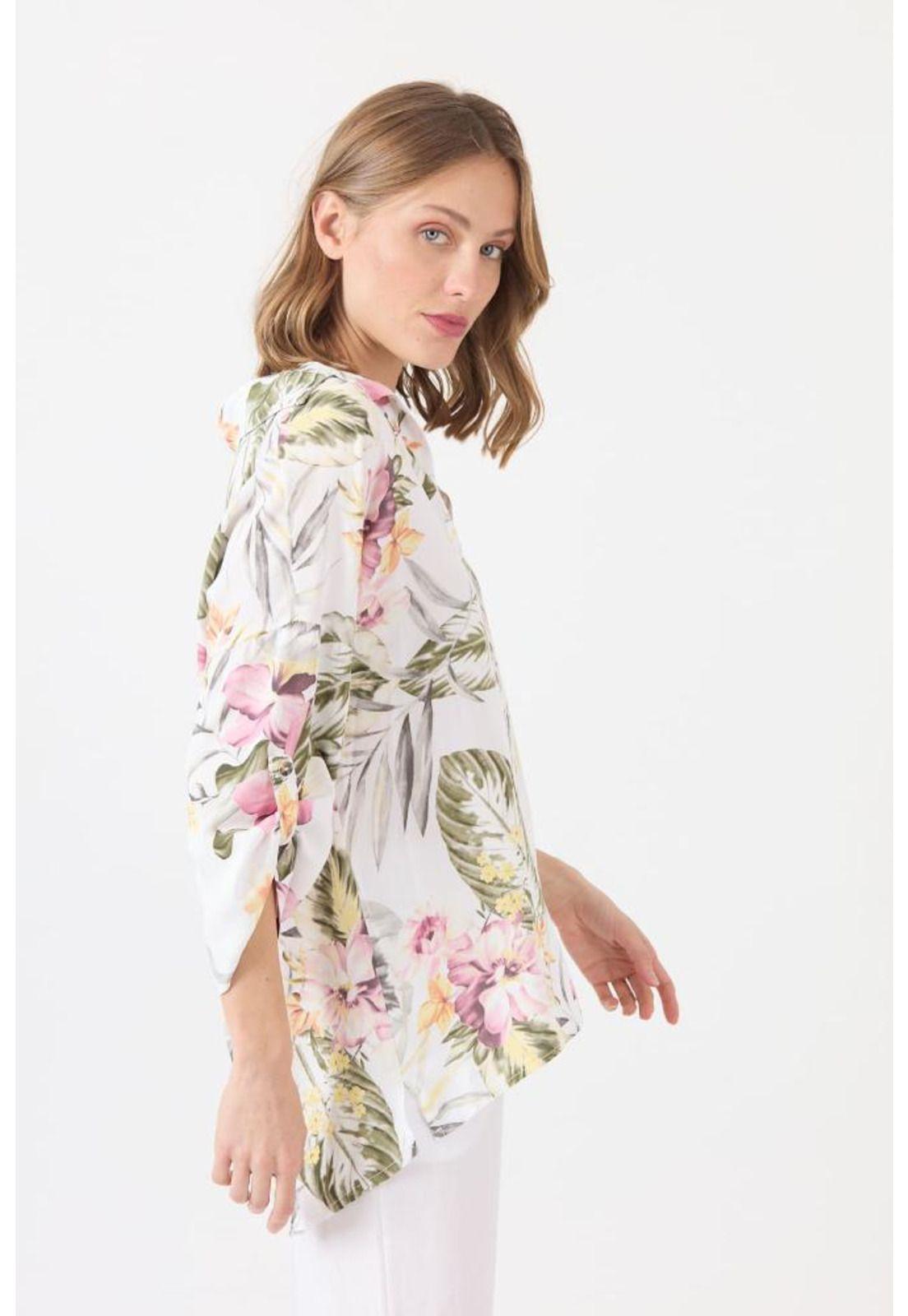 Blusa blanca estampada PRIVILEGE 1456-2