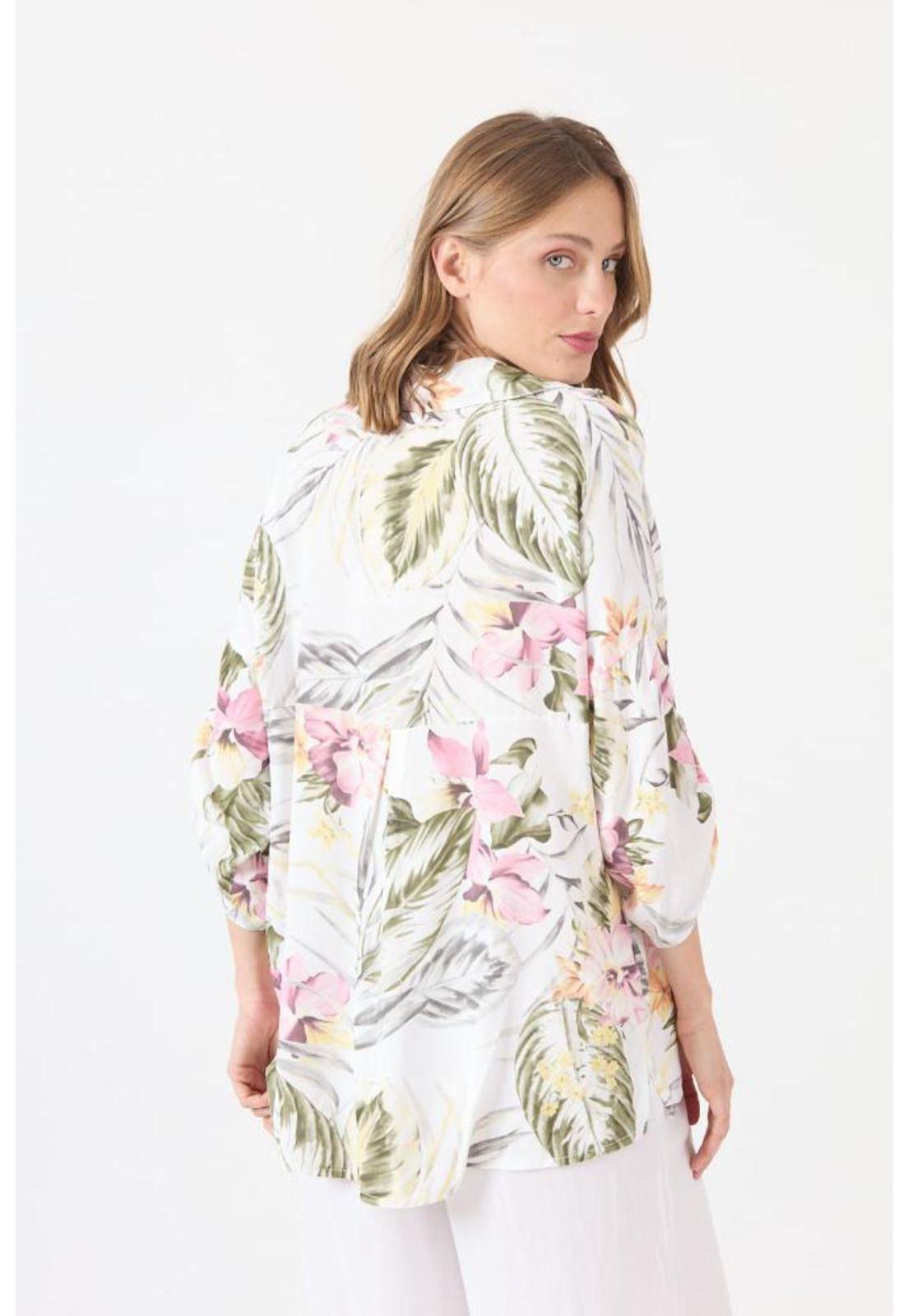Blusa blanca estampada PRIVILEGE 1456-4