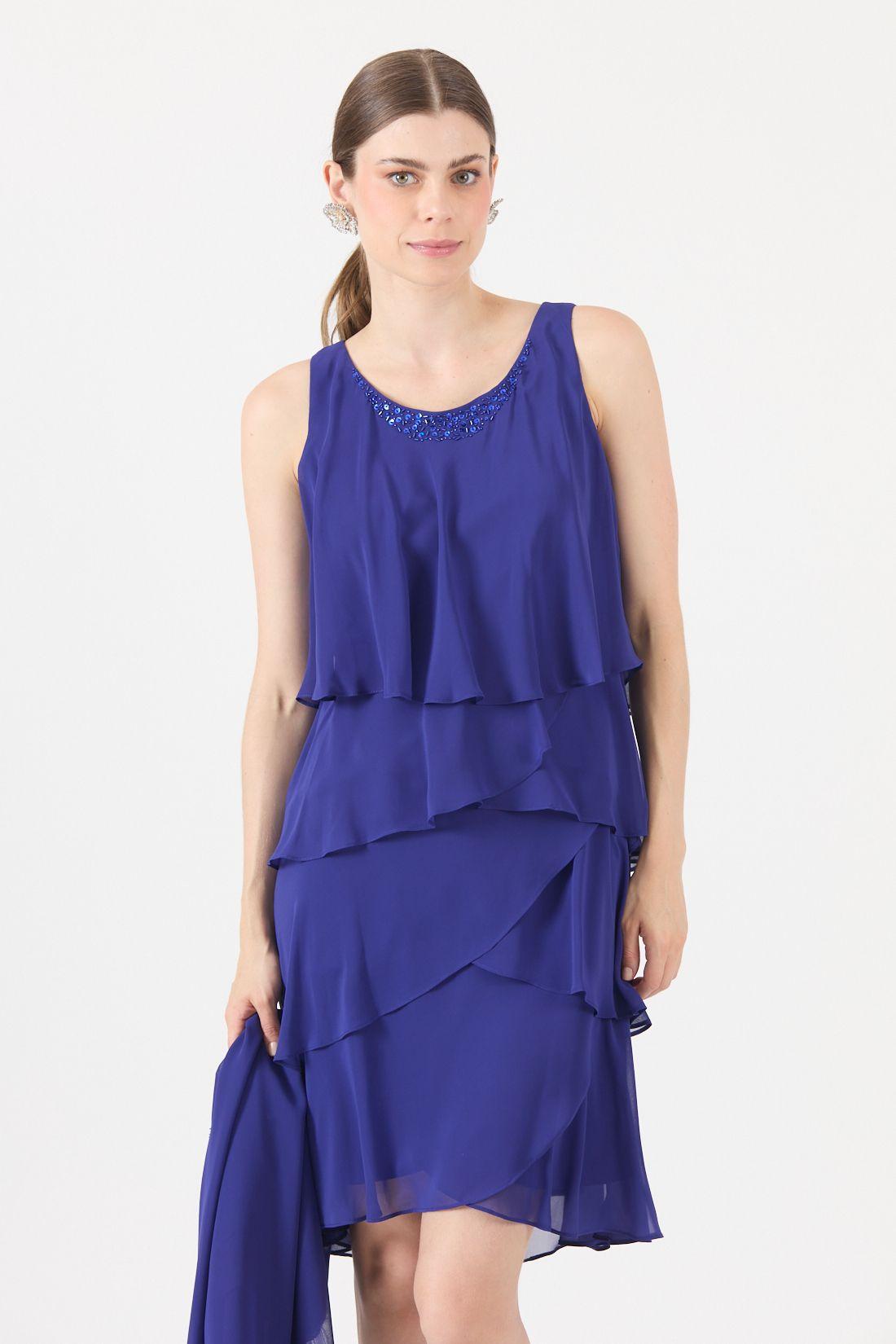 Vestido Azul Cod 0702476-0