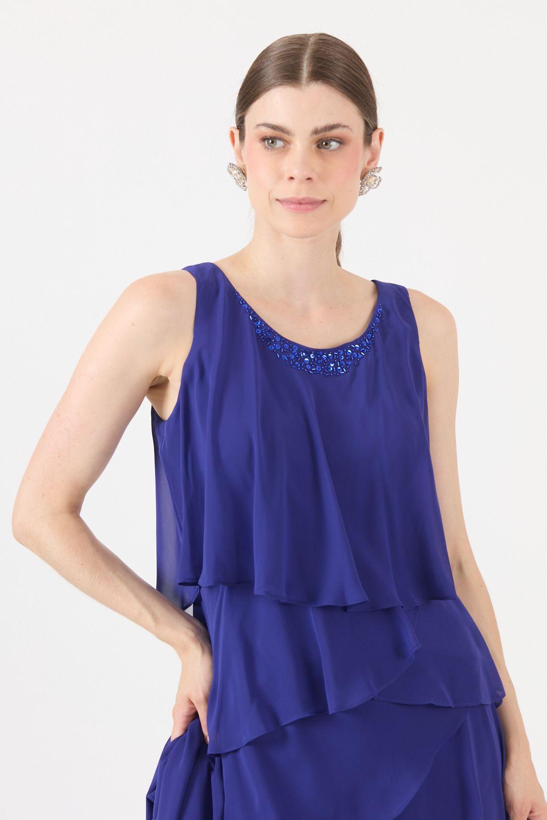 Vestido Azul Cod 0702476-1