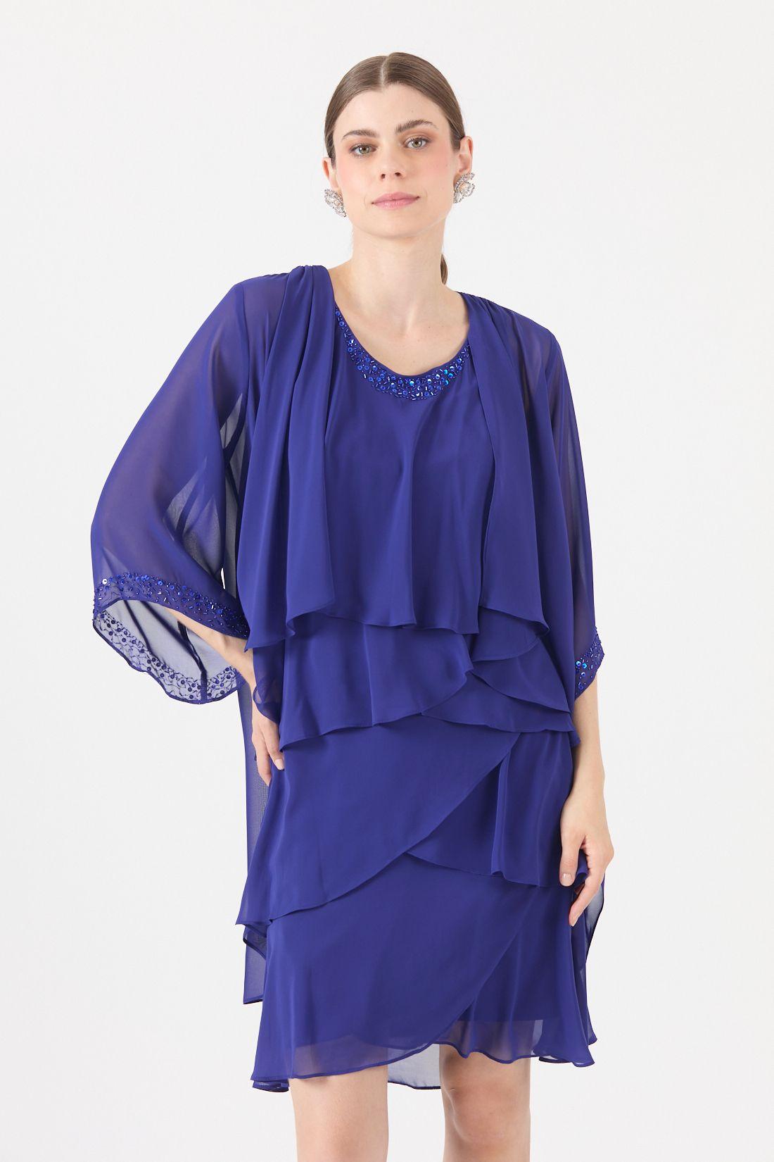 Vestido Azul Cod 0702476-2