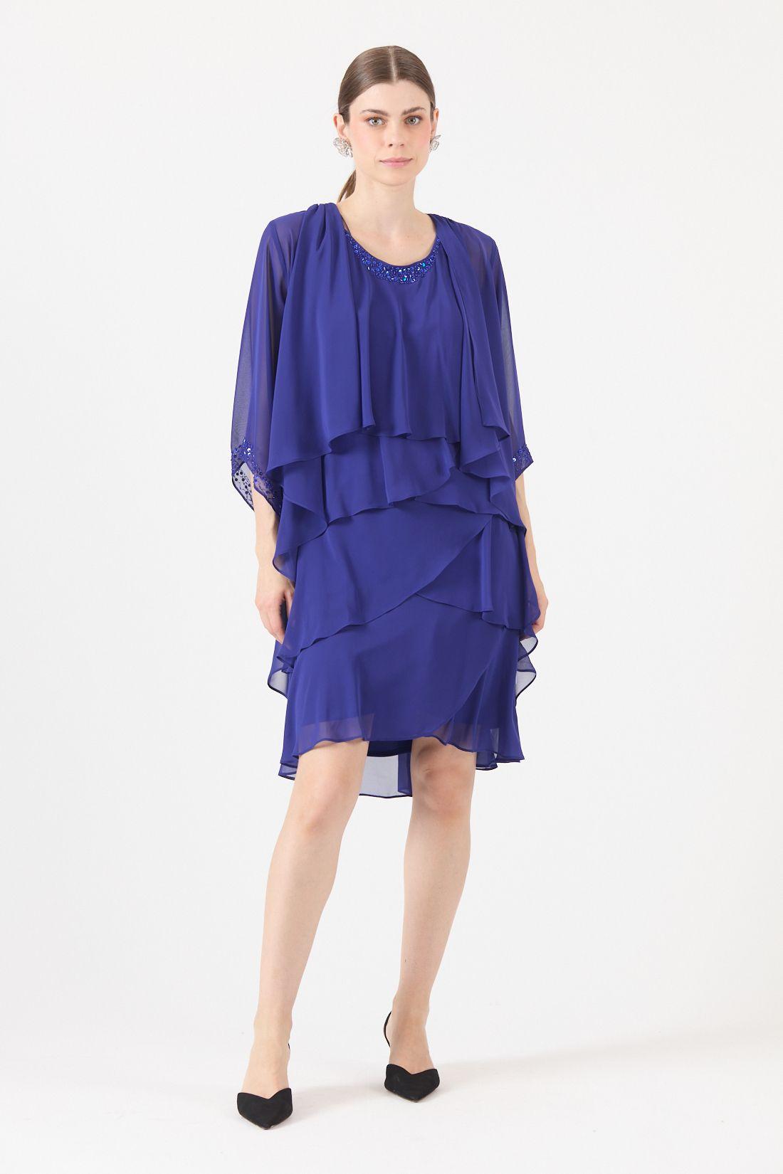 Vestido Azul Cod 0702476-3
