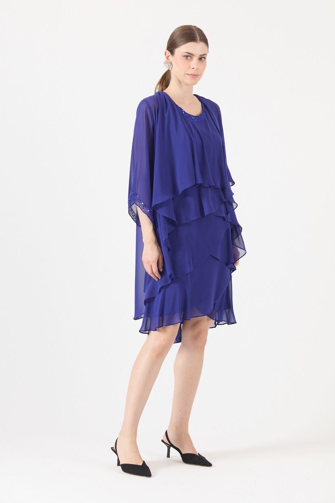 Vestido Azul Cod 0702476-4