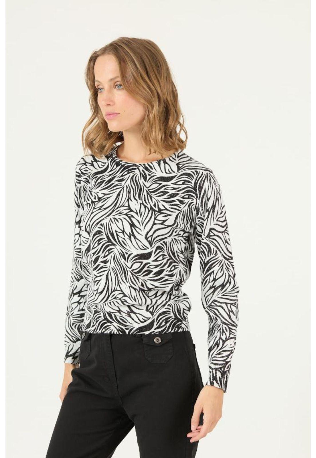 Sweater blanco estampado PRIVILEGE 2430-2