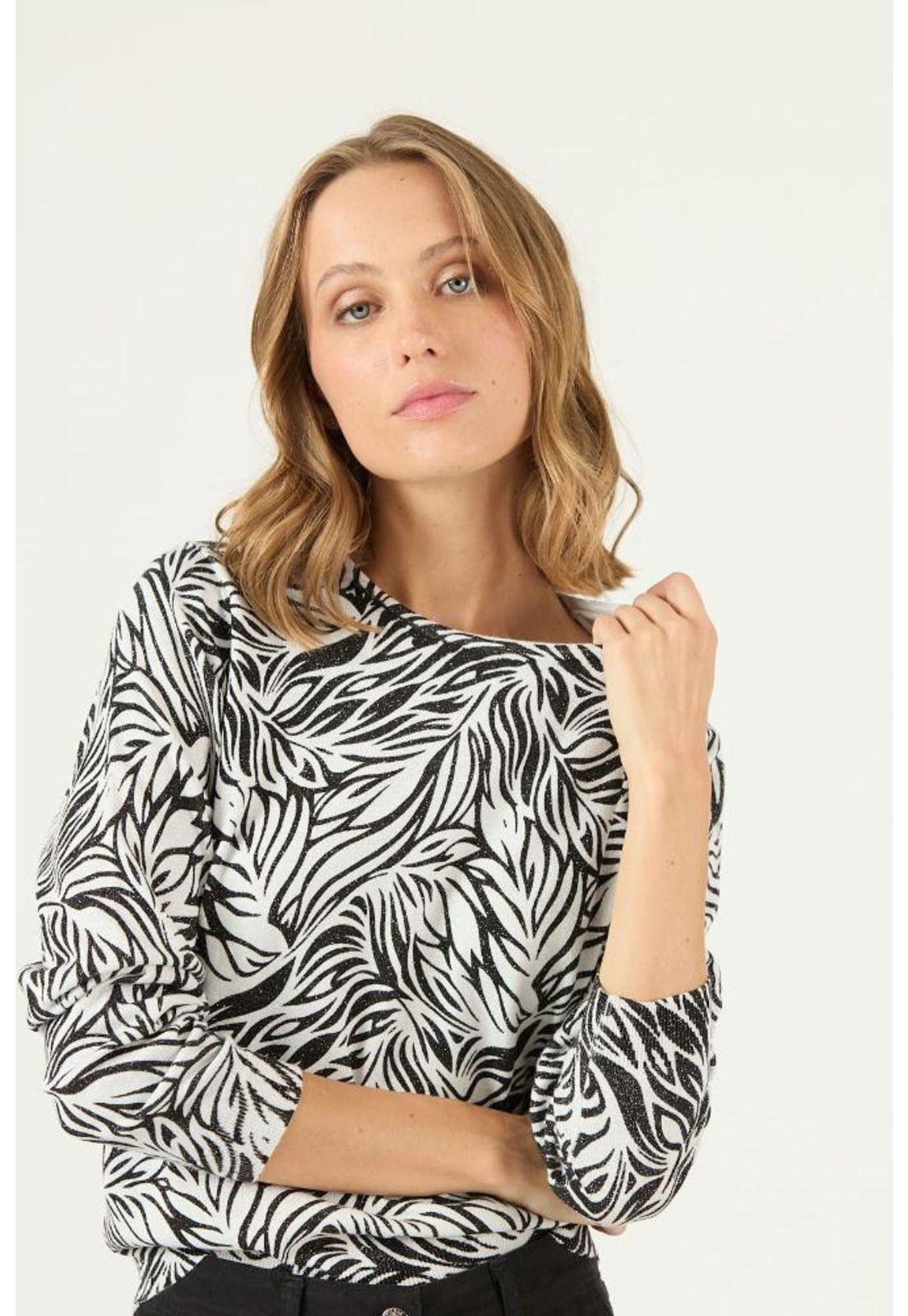 Sweater blanco estampado PRIVILEGE 2430-3