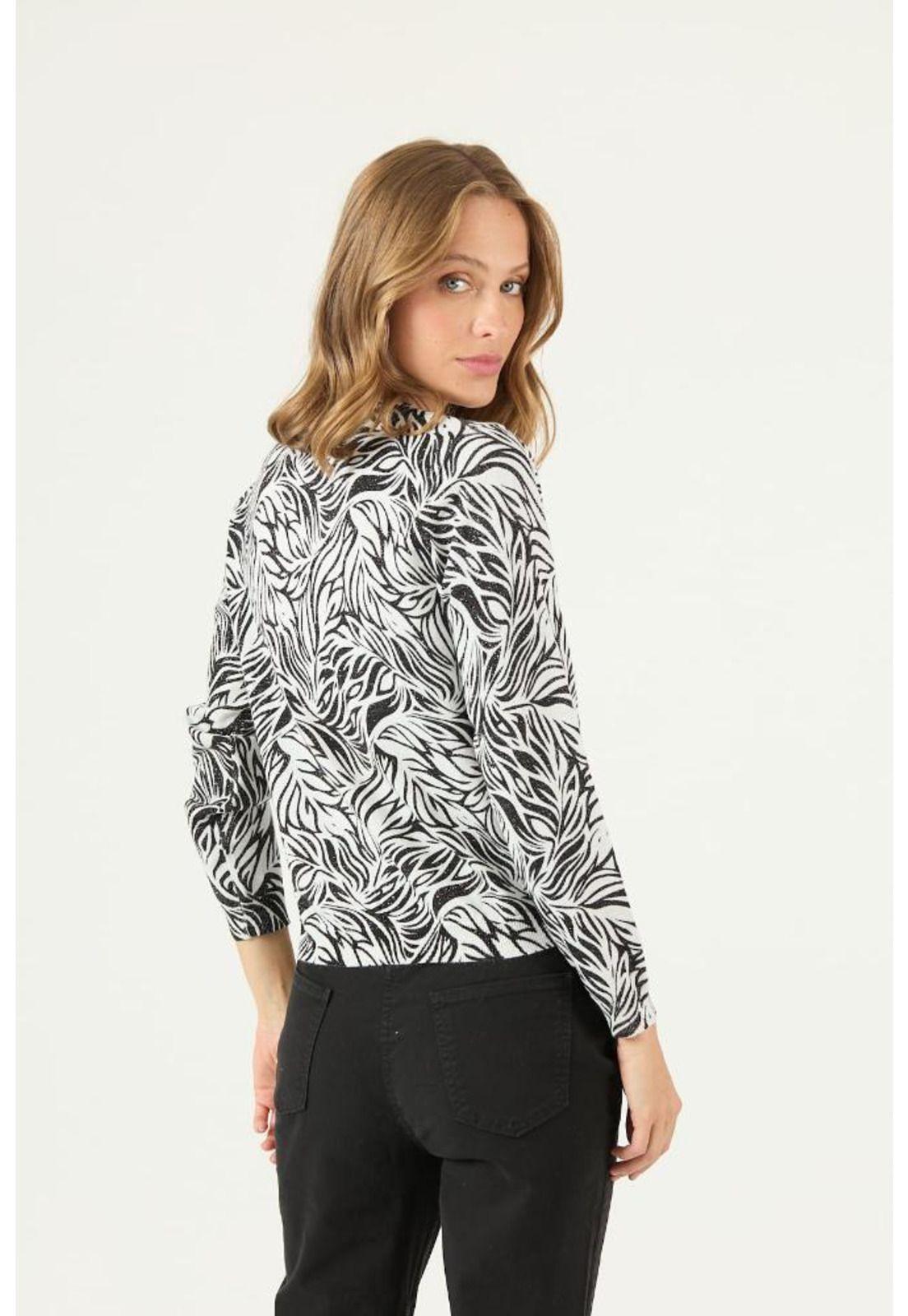 Sweater blanco estampado PRIVILEGE 2430-4