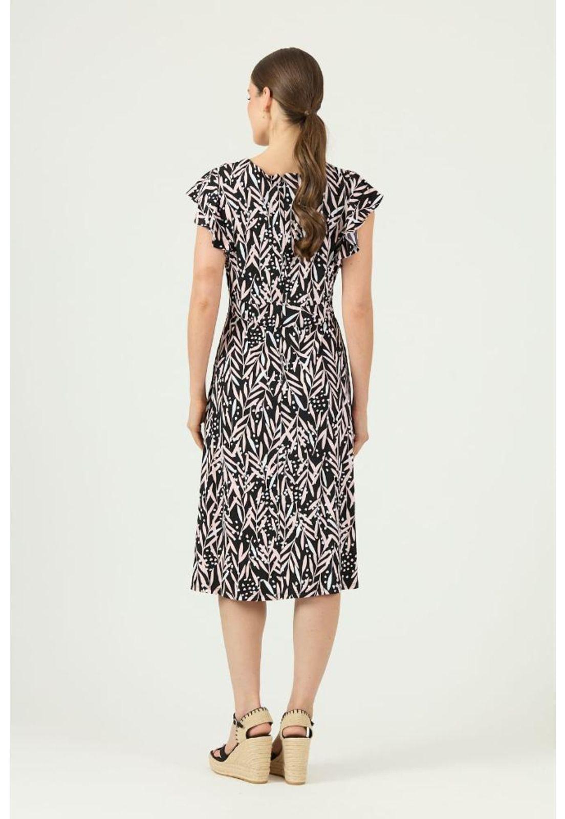 Vestido negro estampado PRIVILEGE 1373-2
