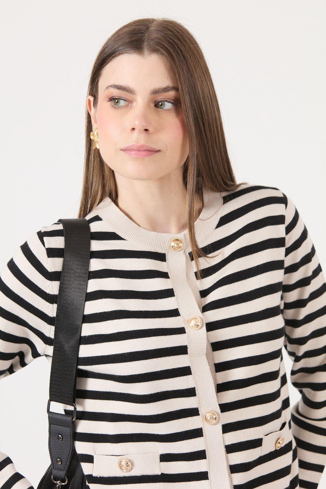 Sweater Listado Crudo Cod 5414316-1