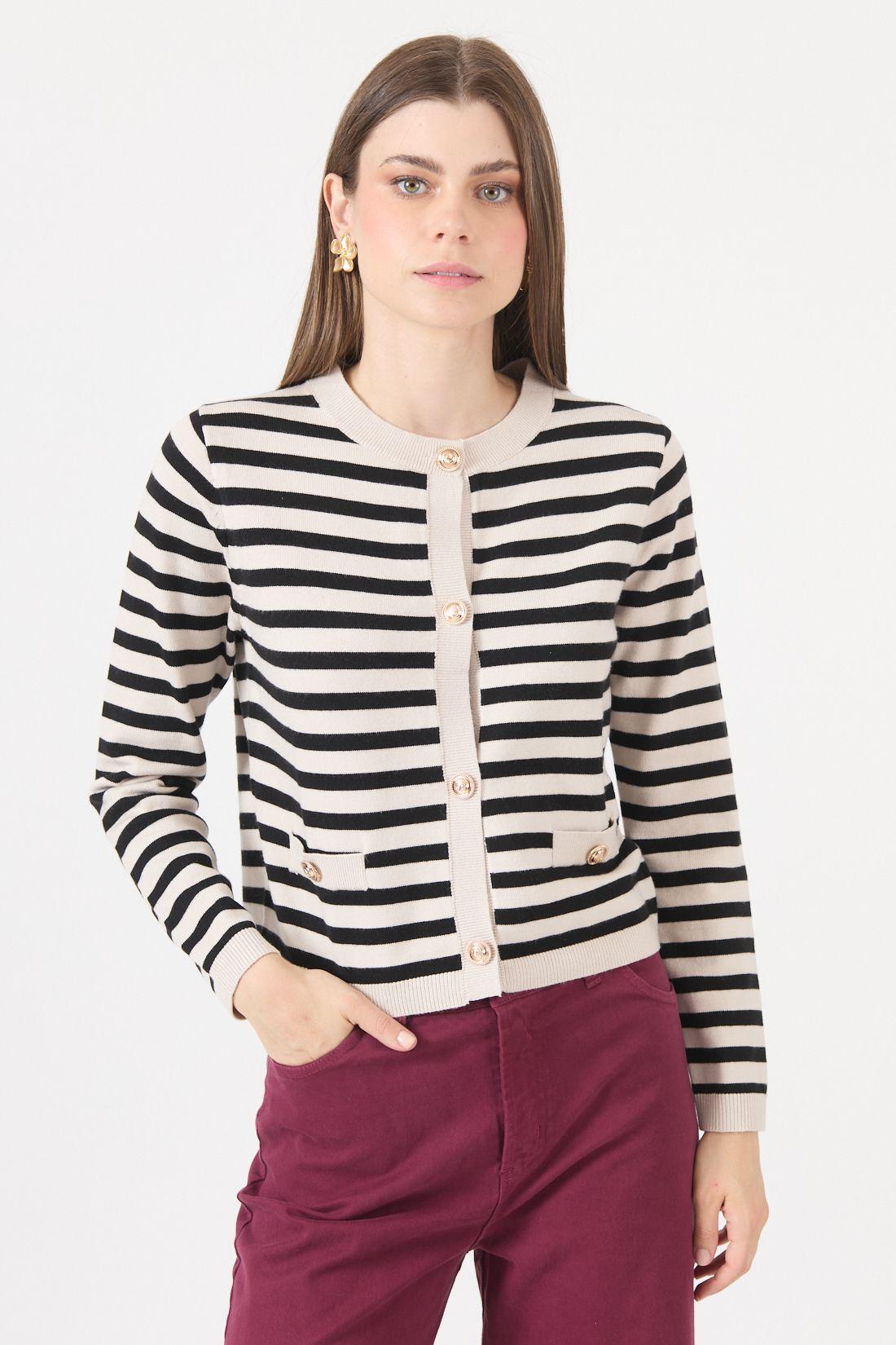Sweater Listado Crudo Cod 5414316-2