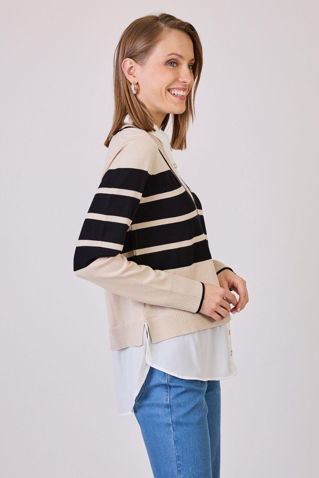 Conjunto Listado Beige Cod 5414756-2