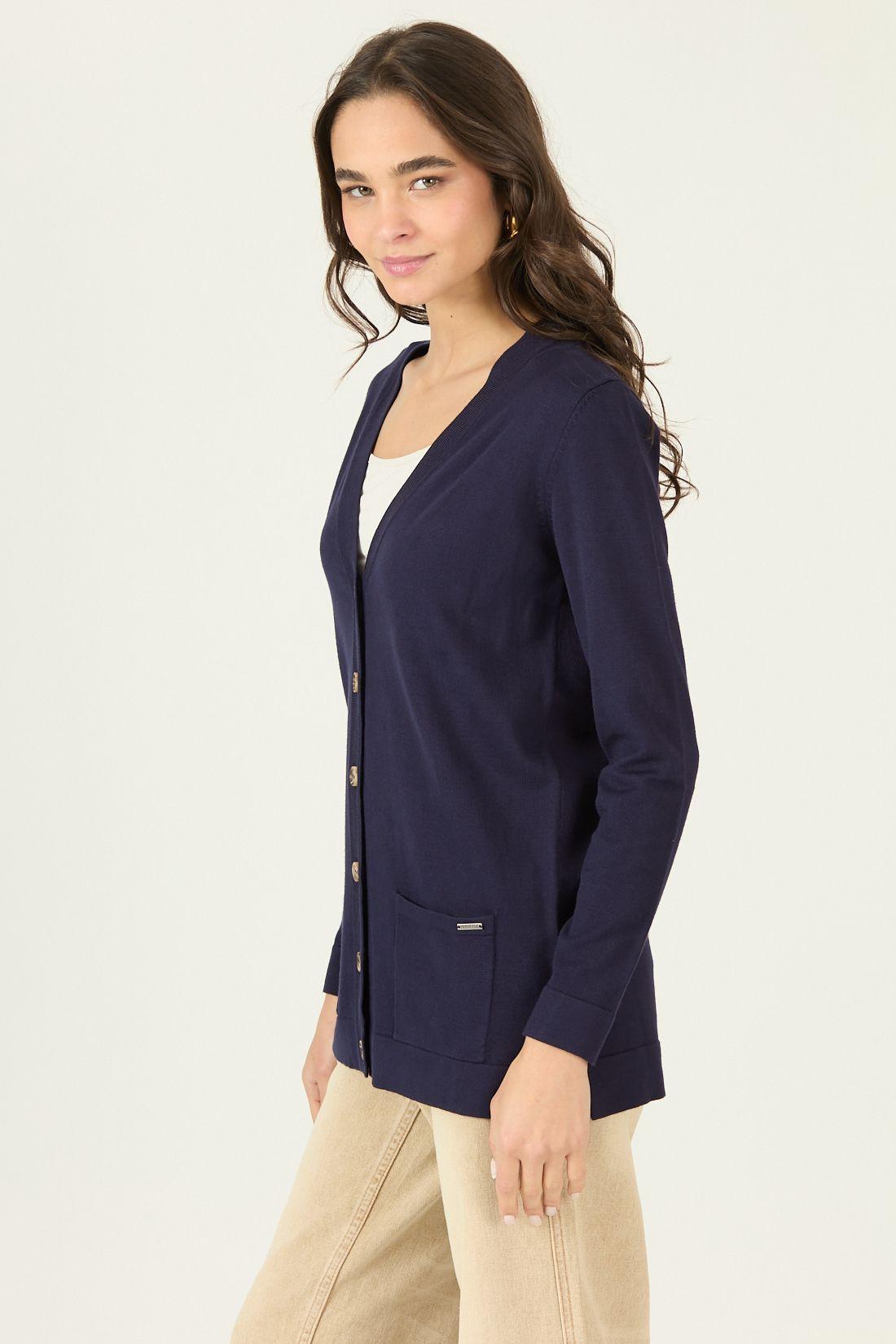 Cardigan Azul Marino - Cod 7900415-2