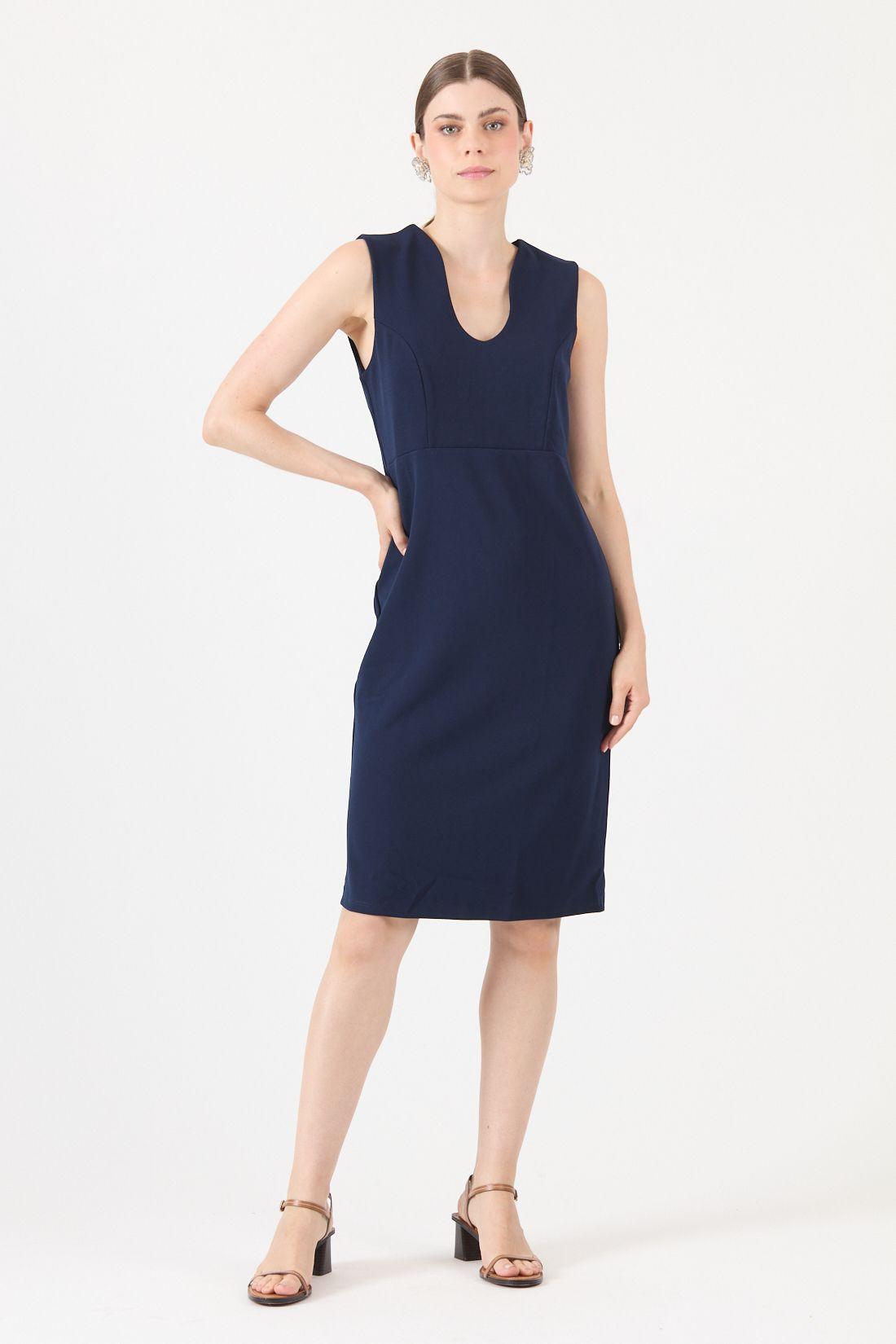Vestido Azul Cod 4005976-2