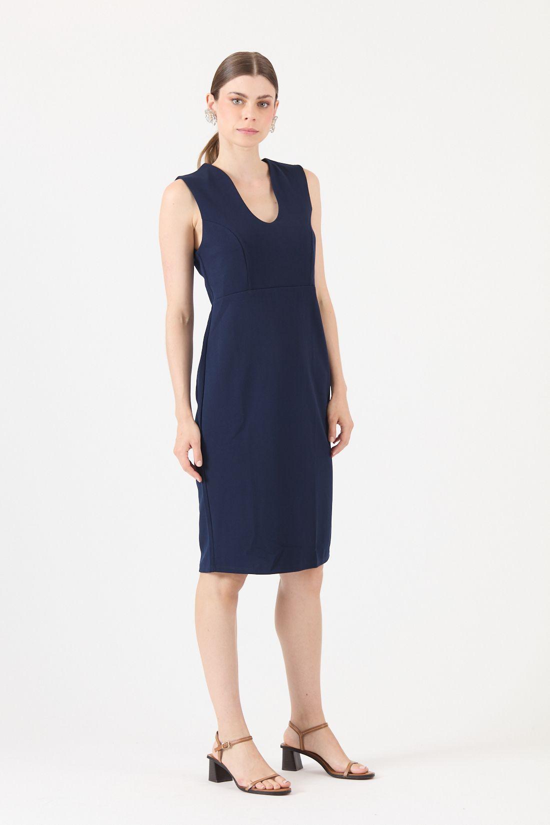 Vestido Azul Cod 4005976-3
