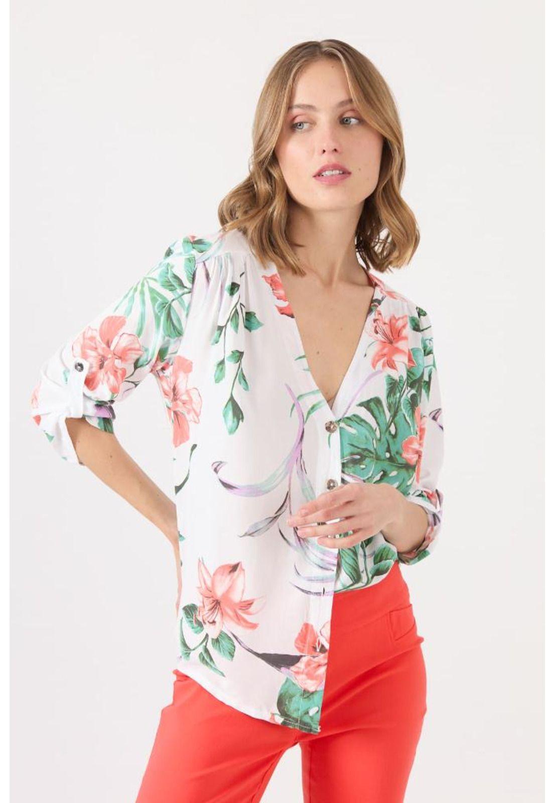 Blusa blanca estampada PRIVILEGE 1203-0