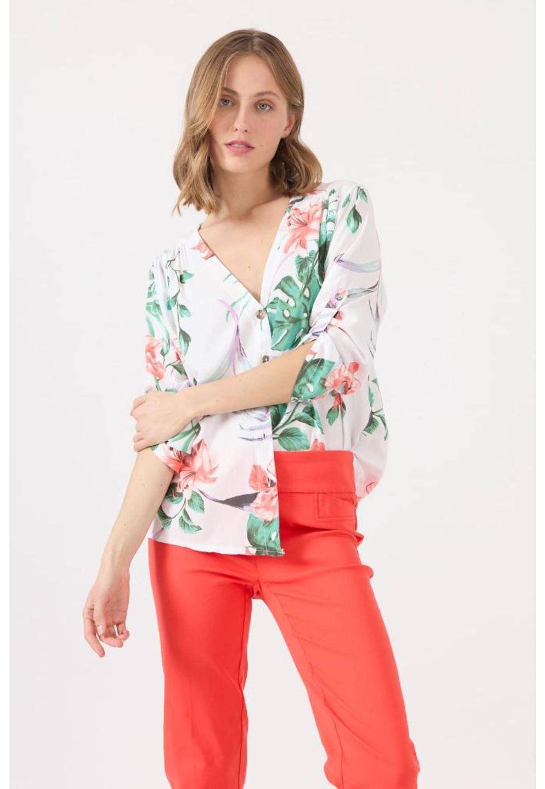Blusa blanca estampada PRIVILEGE 1203-1