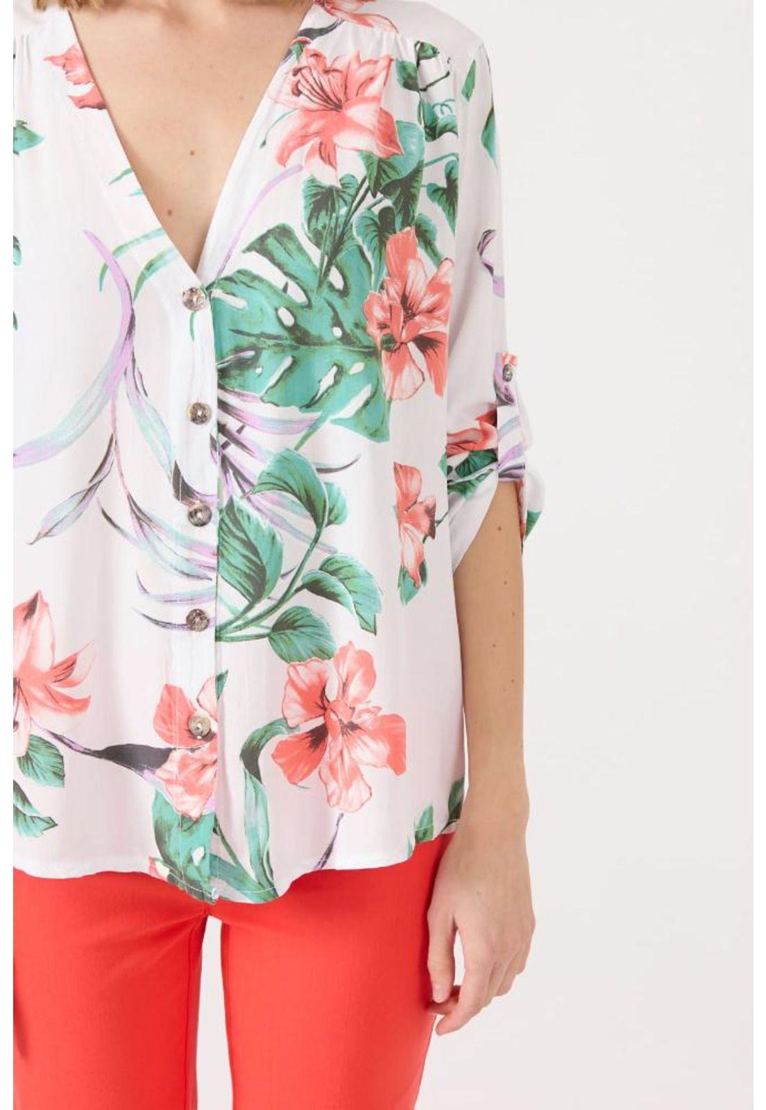 Blusa blanca estampada PRIVILEGE 1203-2