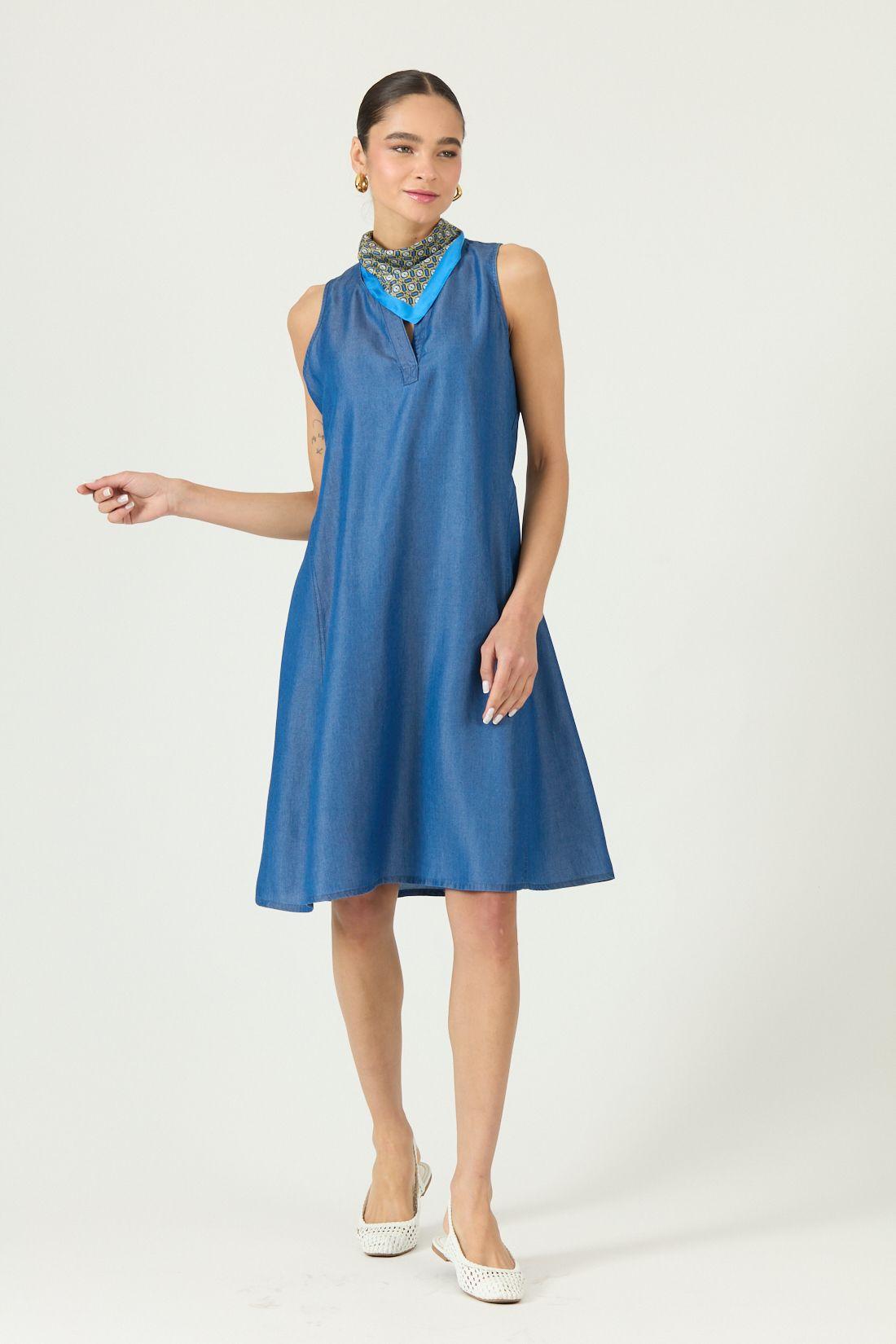 Vestido De Lyocell Indigo Cod 4005185-2