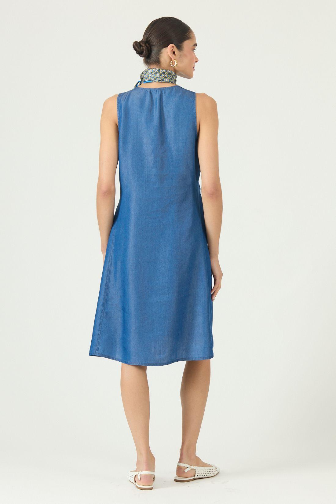 Vestido De Lyocell Indigo Cod 4005185-3