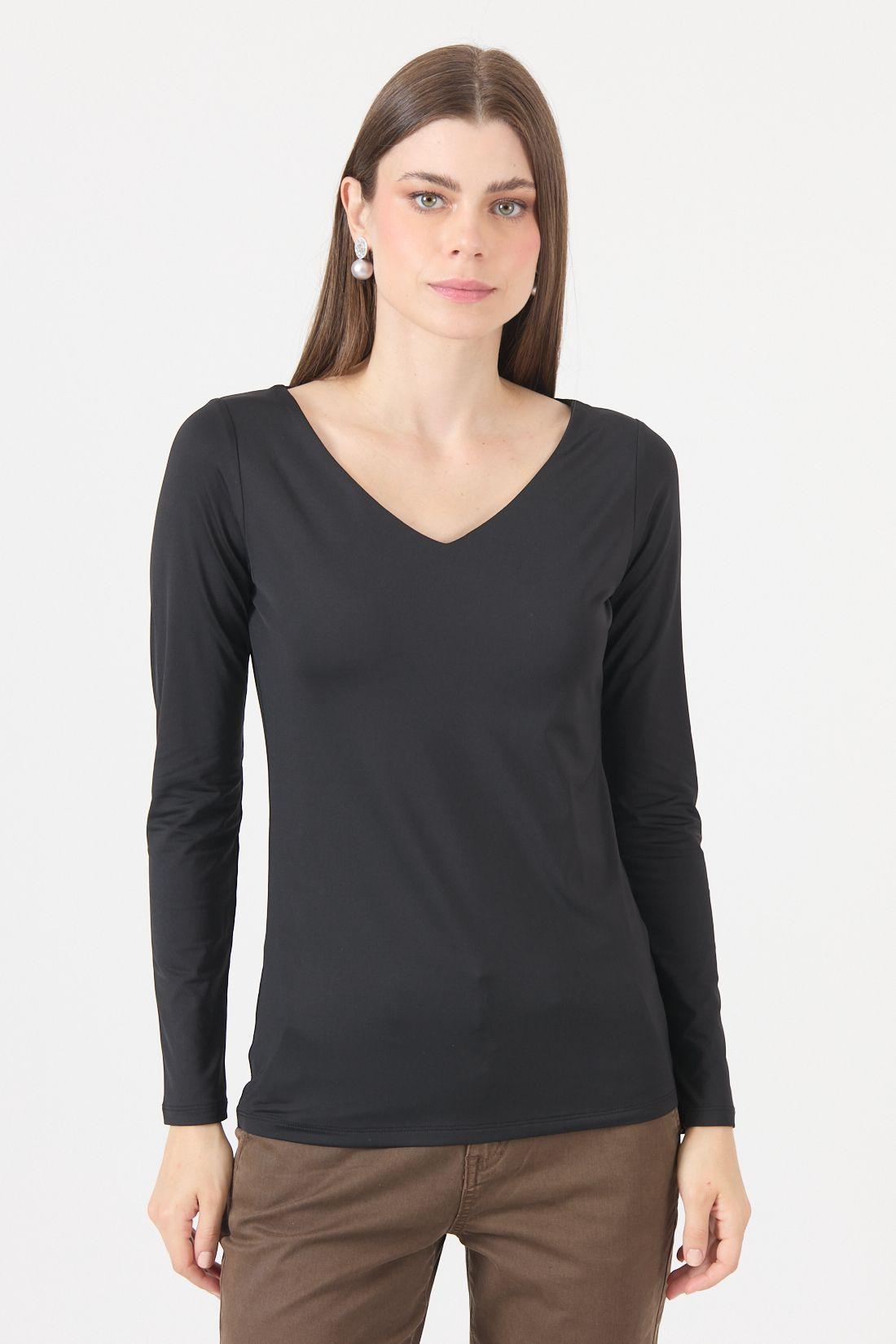 Polera Poliamida Negra Cod 2800046-2