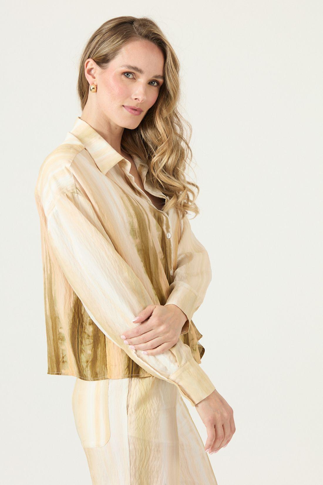 Blusa Estampada Beige Cod 4517665-2