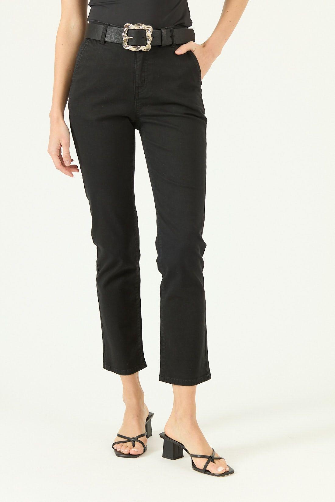 Pantalon slim fit negro 442-2
