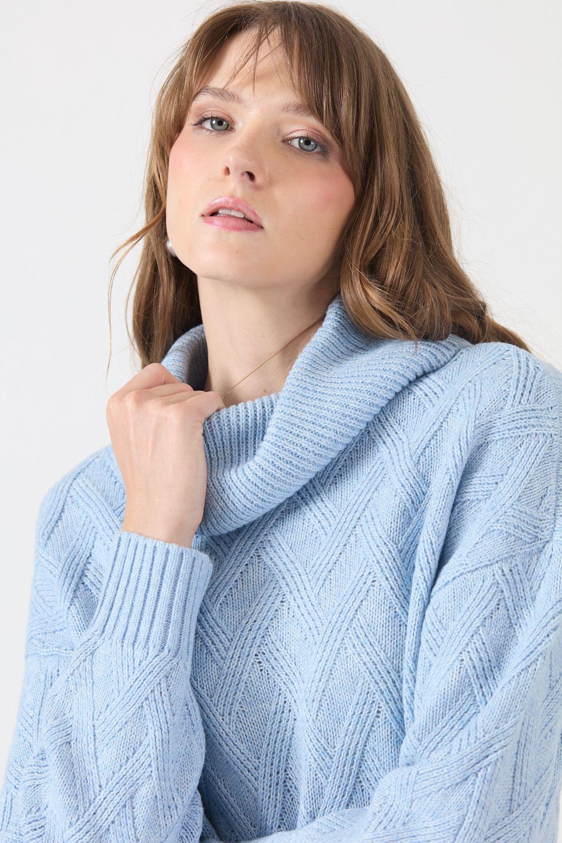 Sweater Con Lana Celeste Cod 5414336-1