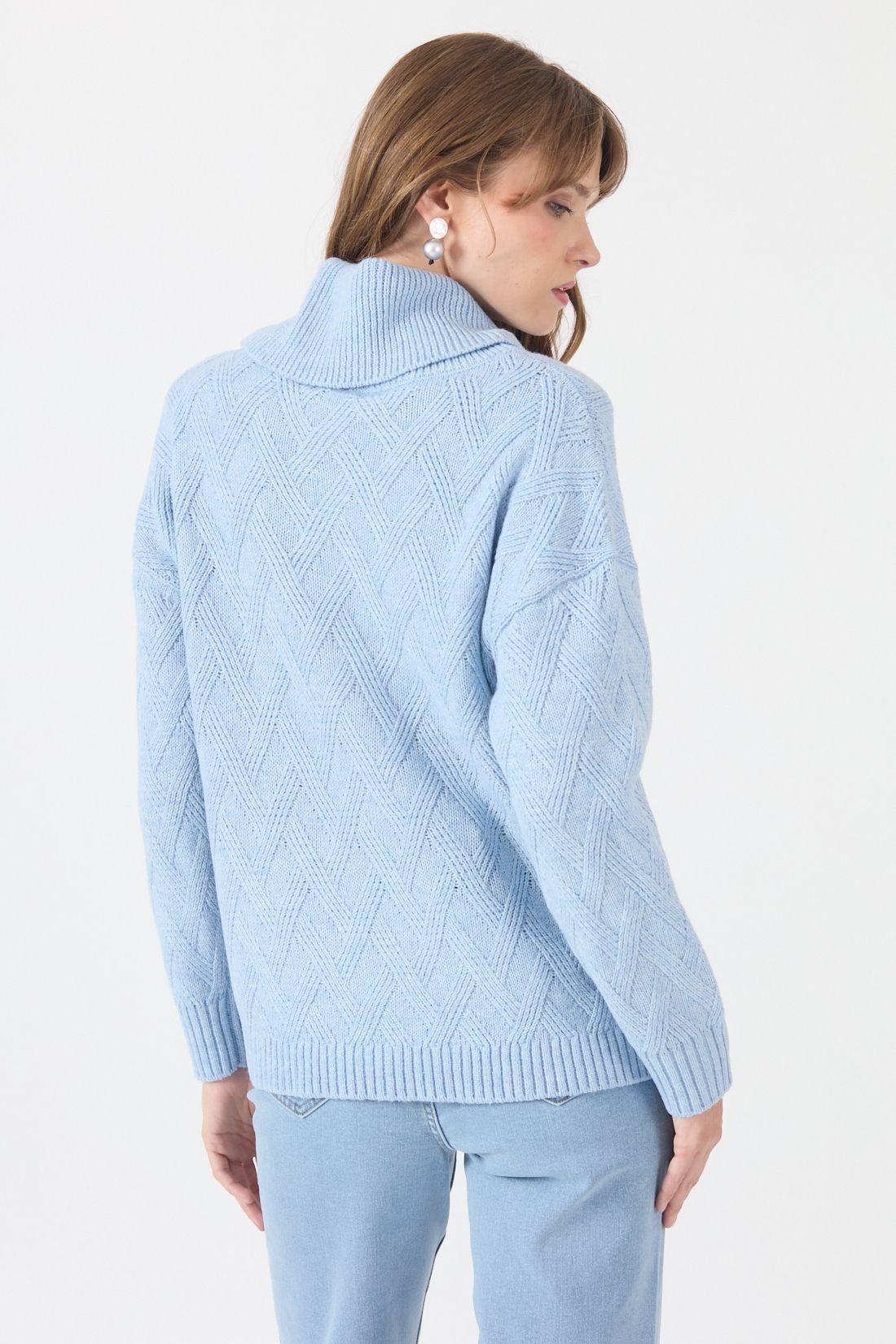Sweater Con Lana Celeste Cod 5414336-4