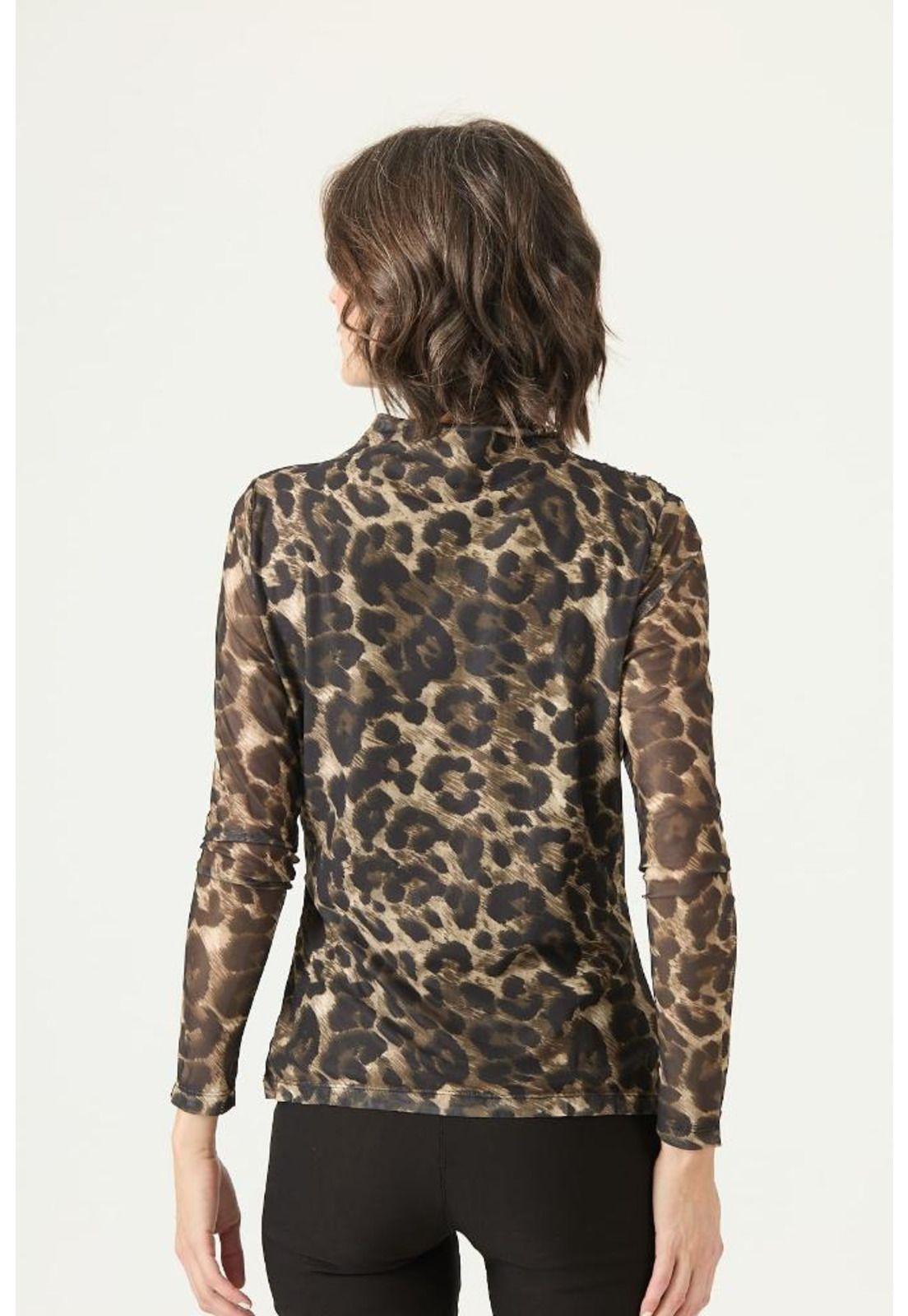Blusa cafe estampada PRIVILEGE 2745-4