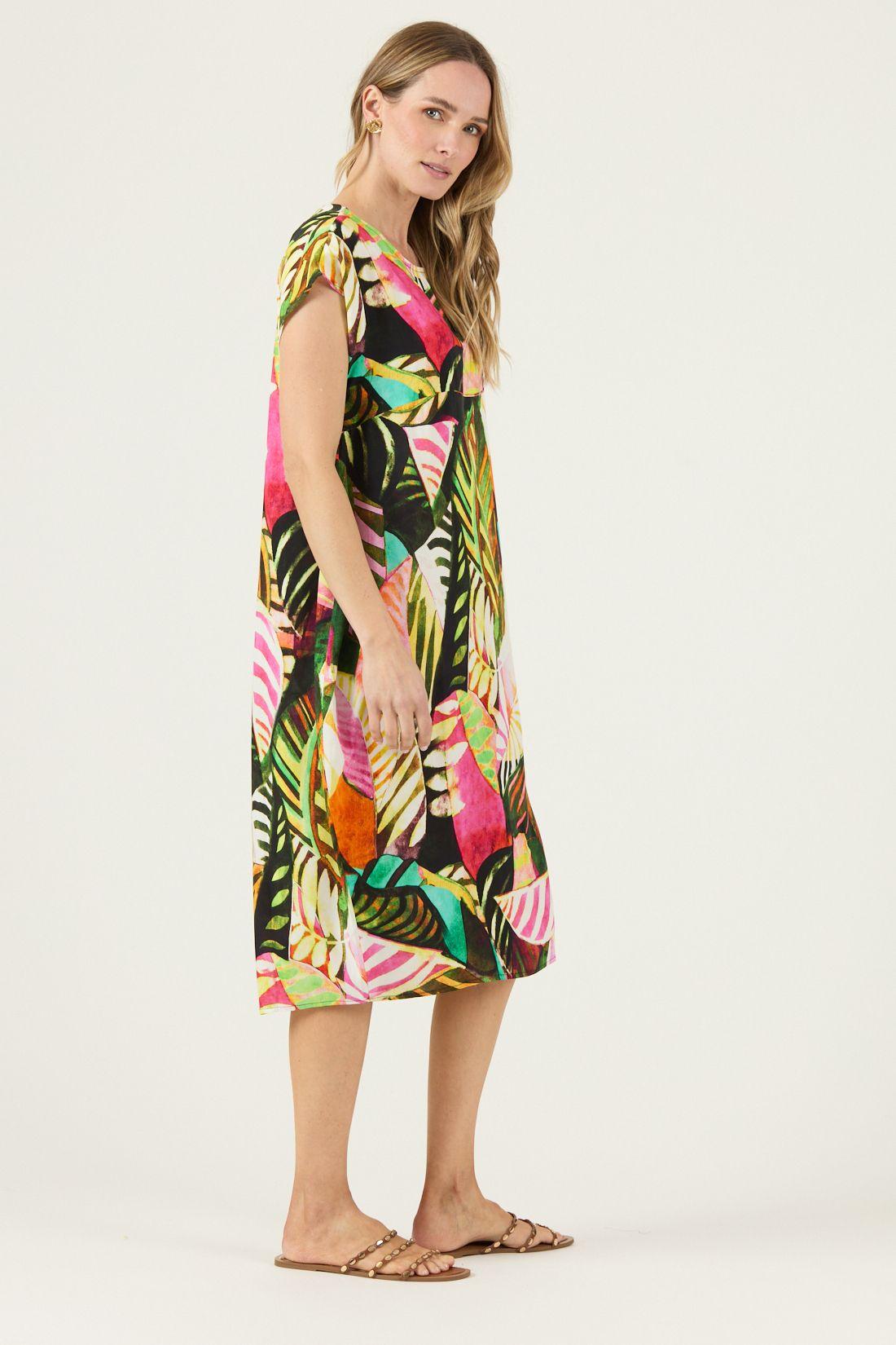 Vestido Estampado Verde Cod 4005575-2