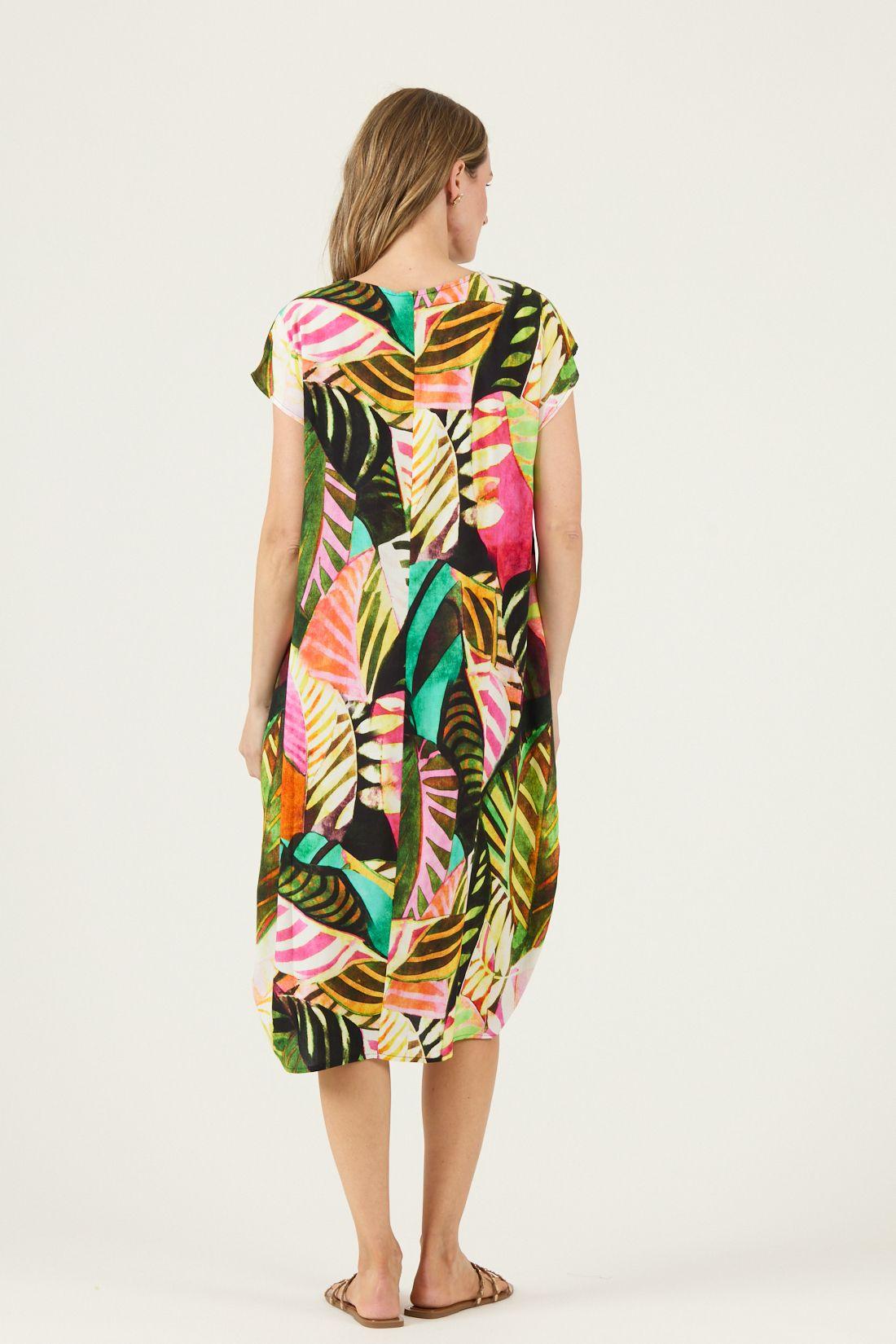 Vestido Estampado Verde Cod 4005575-3