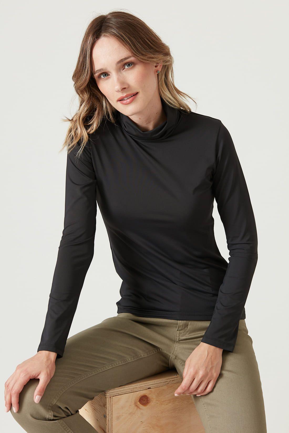 Polera poliamida negra 825-1