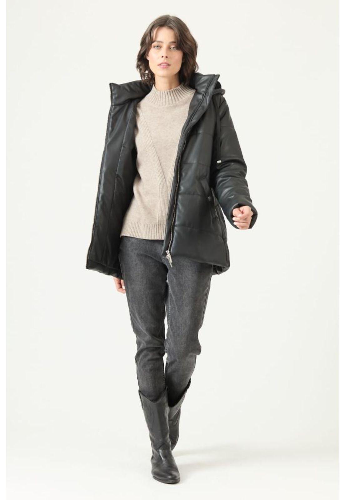 Parka negra PRIVILEGE 2732-1