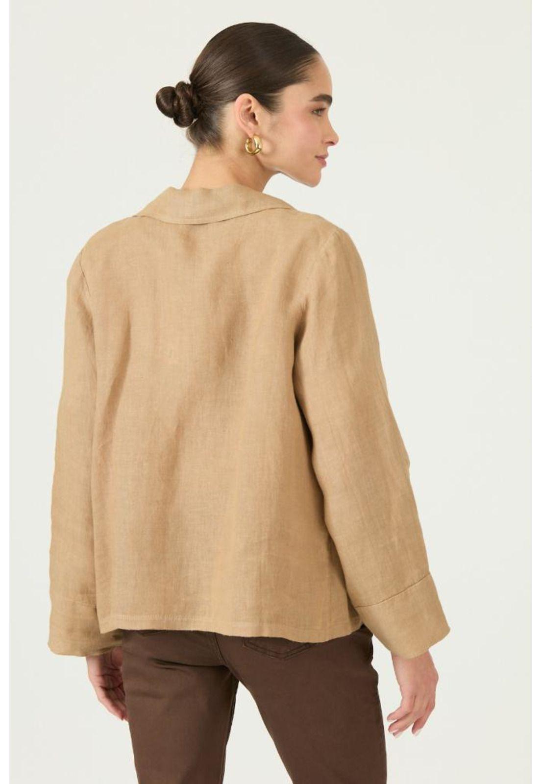 Chaqueta de lino camel PRIVILEGE 2851-3