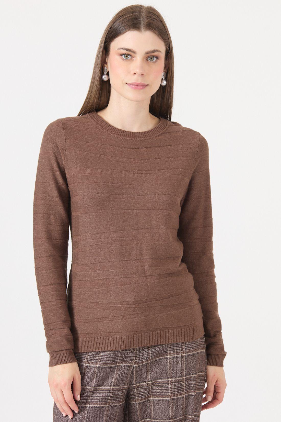 Sweater Con Textura Café Cod 5414836-2