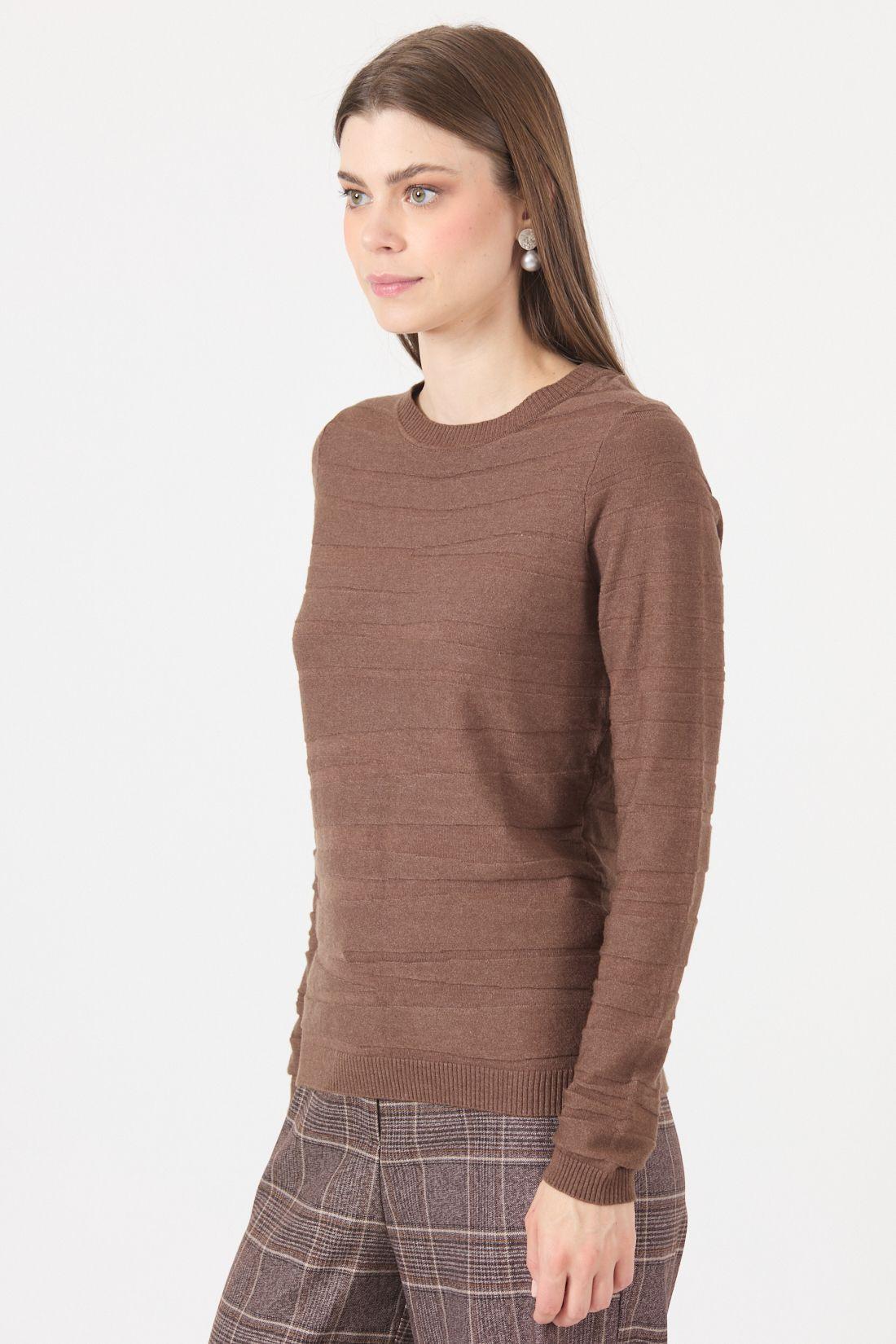 Sweater Con Textura Café Cod 5414836-3