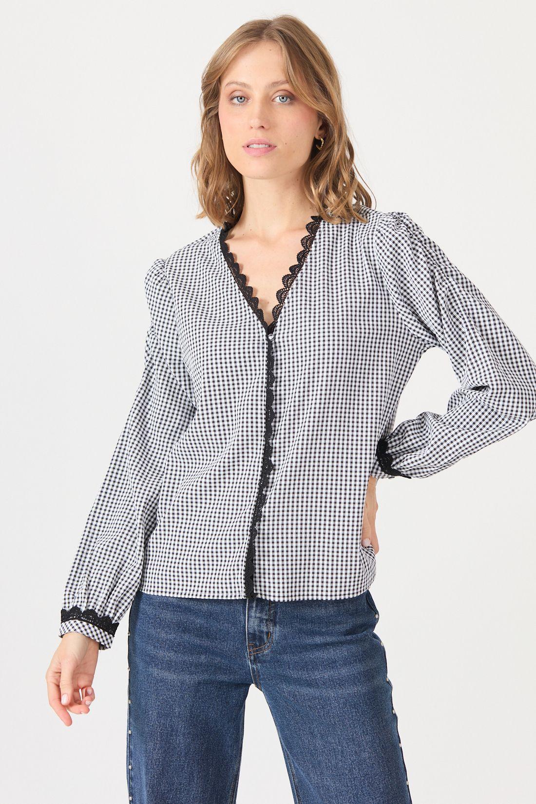 Blusa Cuadrille Negra Cod 4520726-2