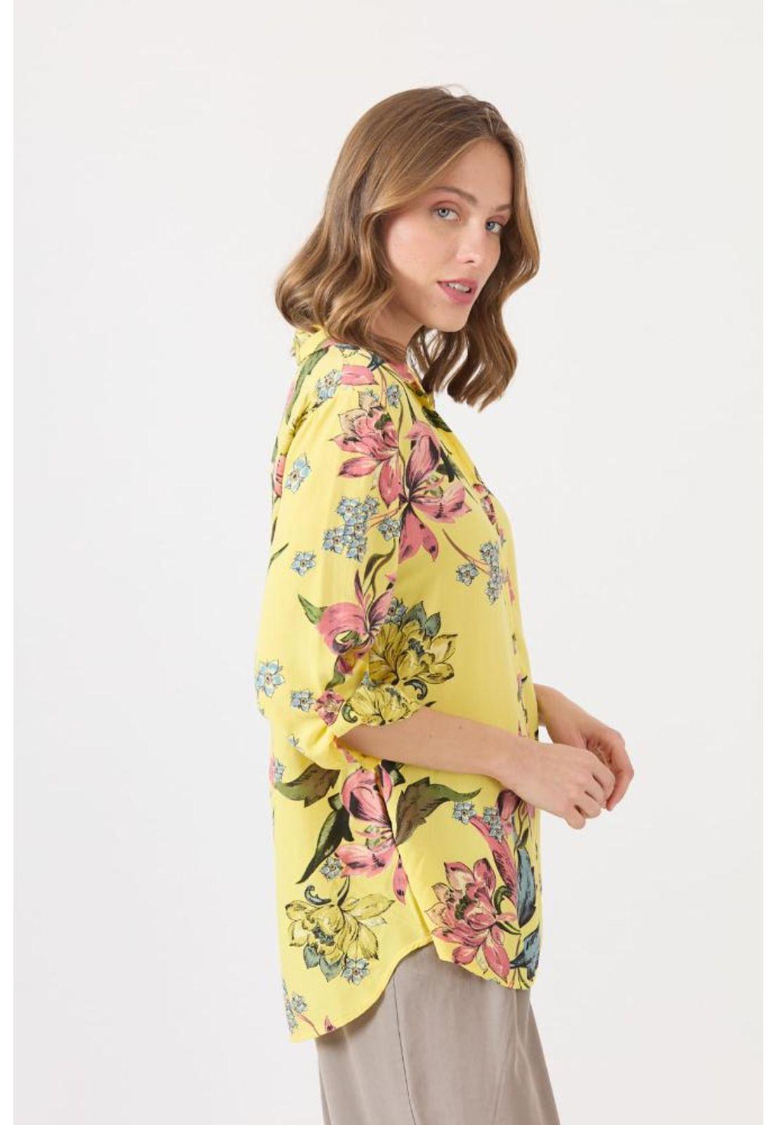 Blusa amarilla estampada PRIVILEGE 1455-2