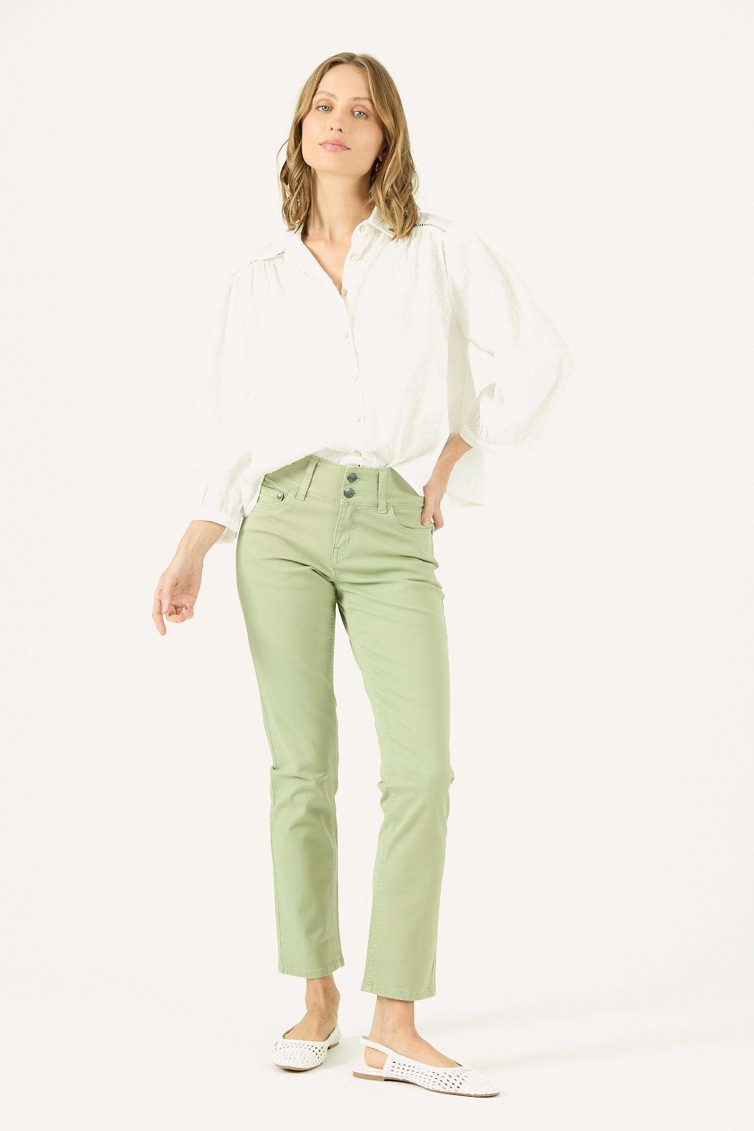 Pantalon skinny verde 360-1