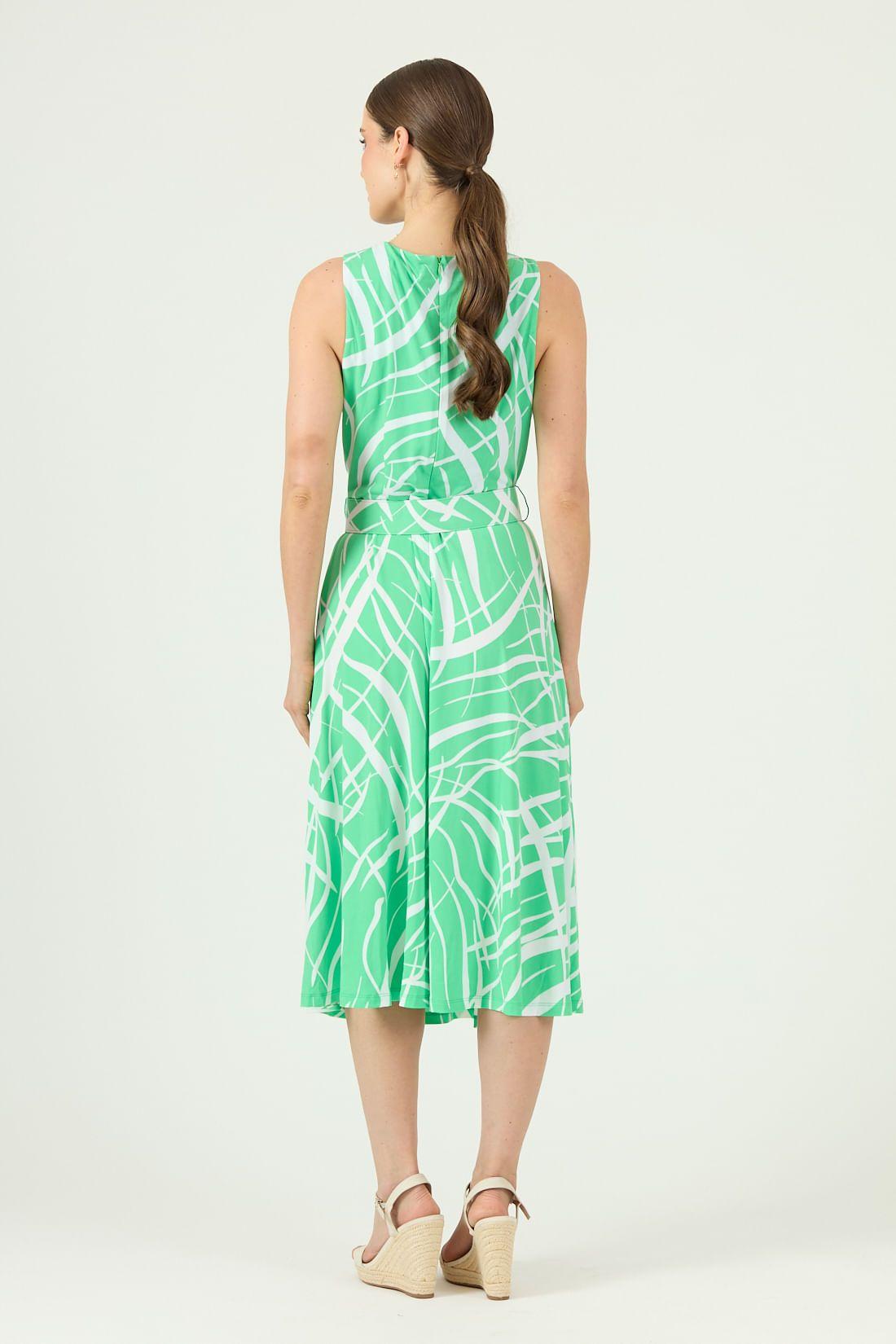 Vestido verde estampado 1376-3