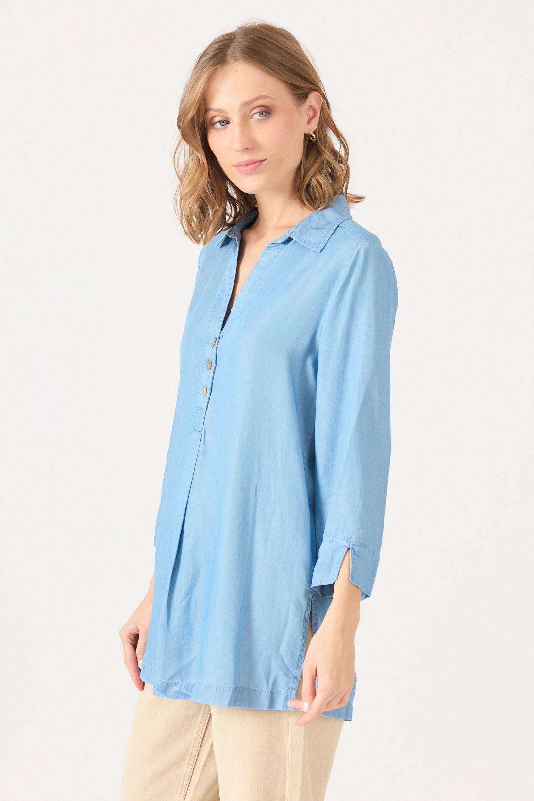 Blusa Lyocell Celeste Cod 4520566-3
